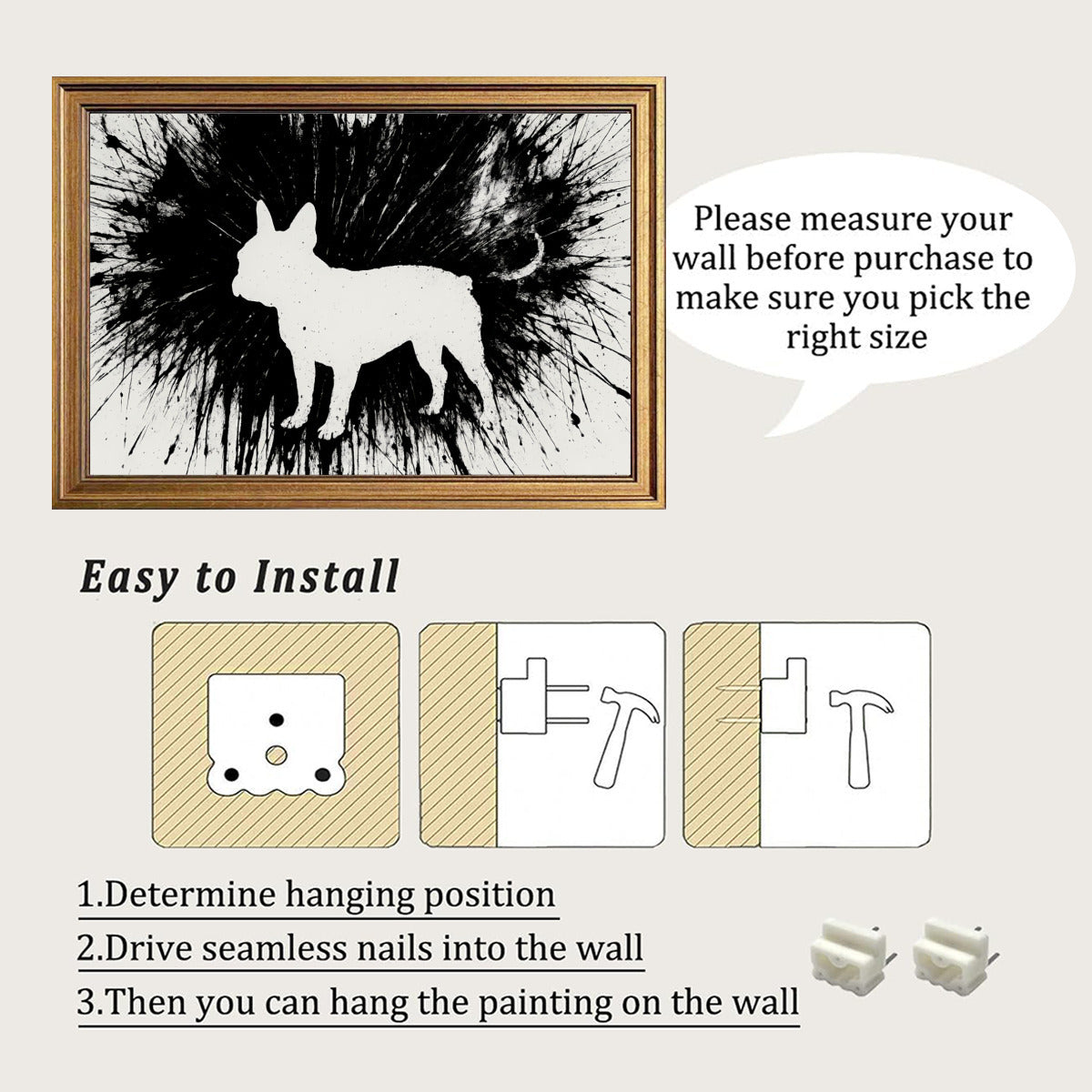 Thor French Bulldog Canvas Wall Art for Frenchie Enthusiasts-fadou