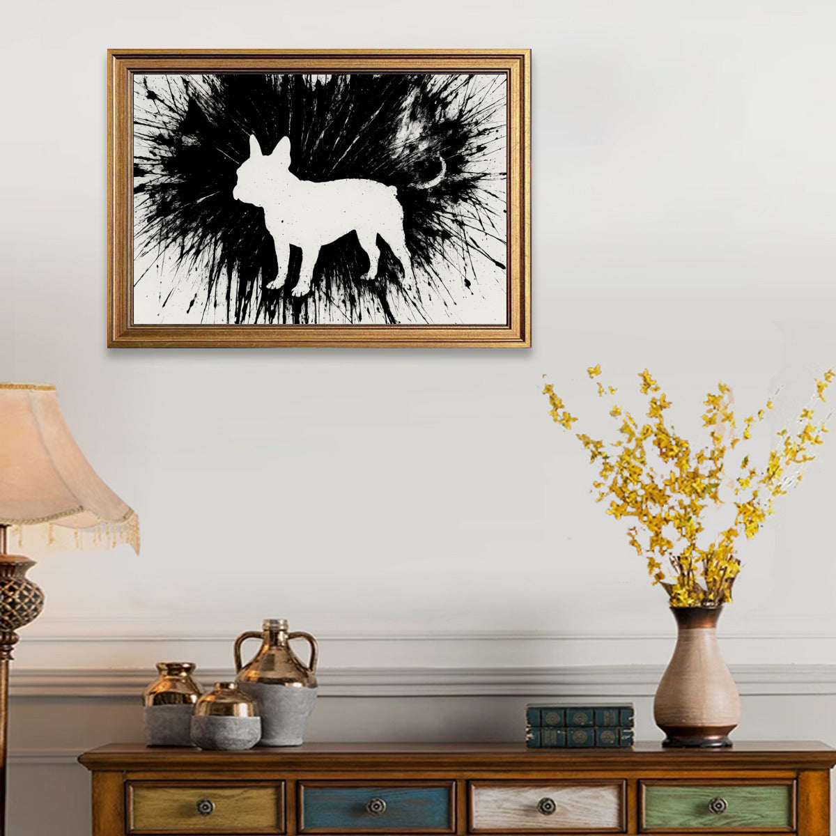 Thor French Bulldog Canvas Wall Art for Frenchie Enthusiasts-fadou