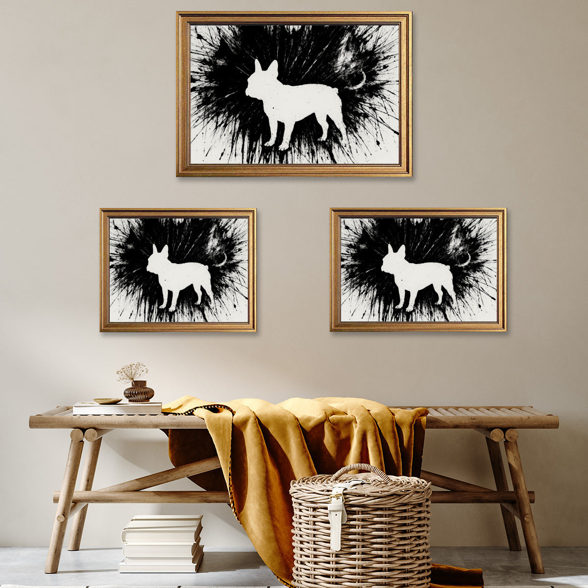 Thor French Bulldog Canvas Wall Art for Frenchie Enthusiasts-fadou