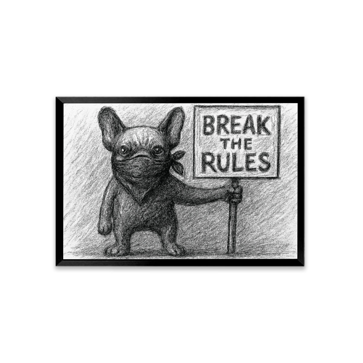 Squishy French Bulldog Framed Poster for Frenchie Enthusiasts-fadou