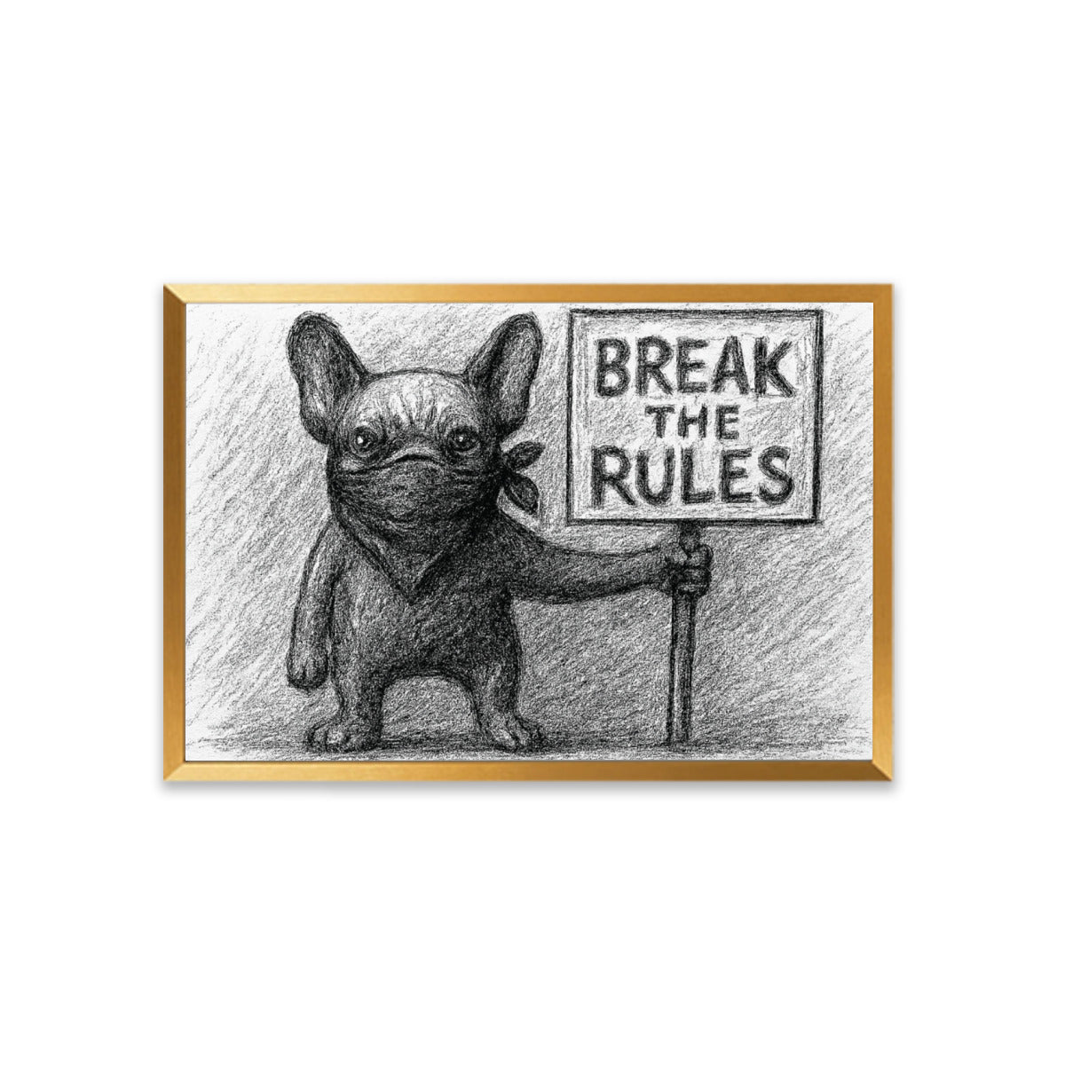 Squishy French Bulldog Framed Poster for Frenchie Enthusiasts-fadou