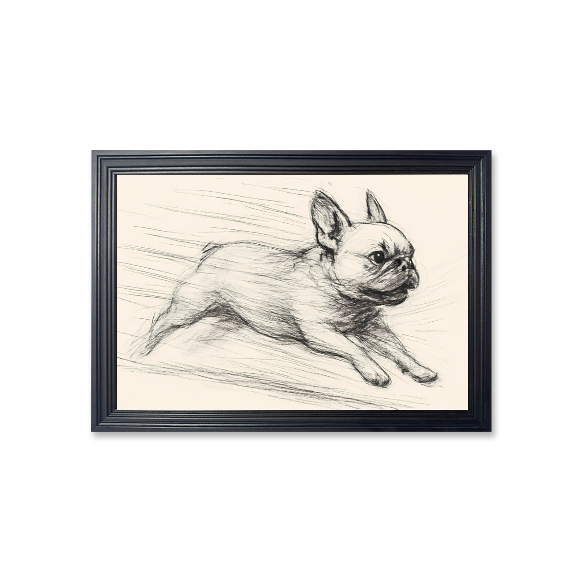 Waffles French Bulldog Wall Print for Frenchie Enthusiasts-fadou