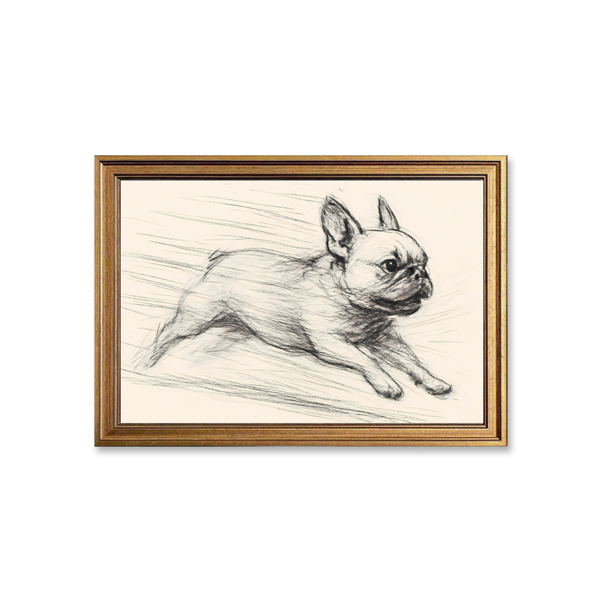 Waffles French Bulldog Wall Print for Frenchie Enthusiasts-fadou