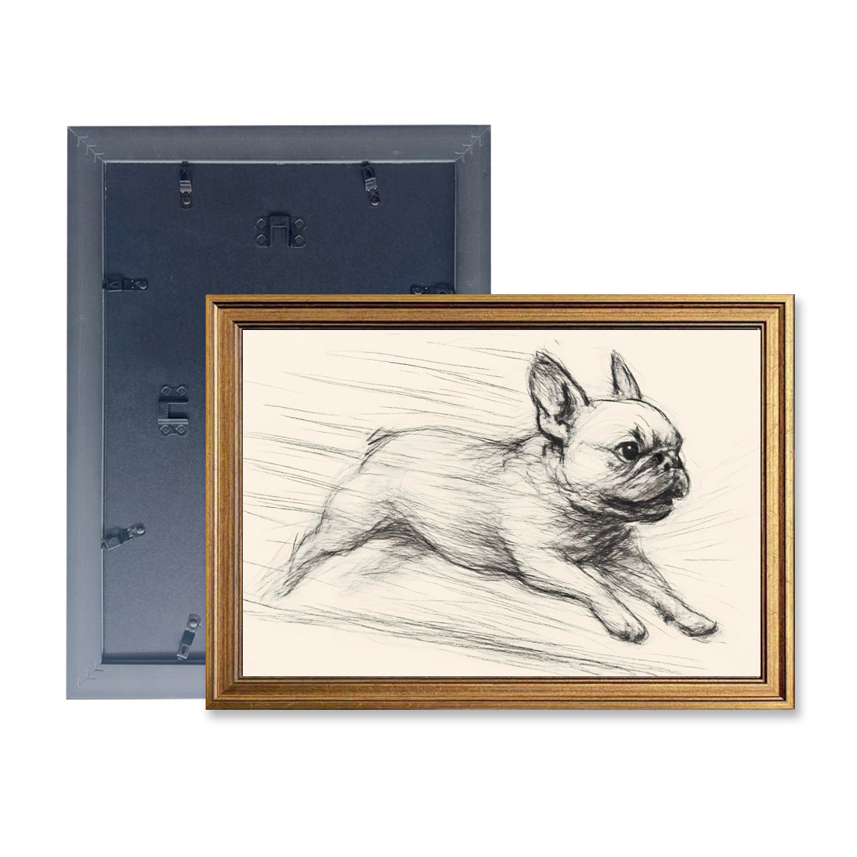 Waffles French Bulldog Wall Print for Frenchie Enthusiasts-fadou