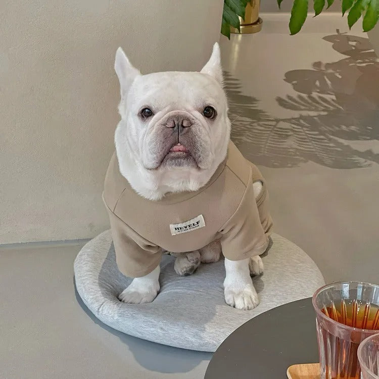 French Bulldog Warm Festive Costume for Flat-Face Breeds-fadou