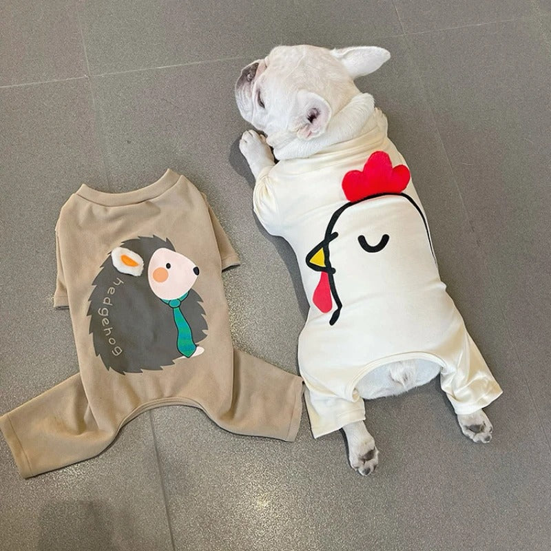 French Bulldog Warm Festive Costume for Flat-Face Breeds-fadou