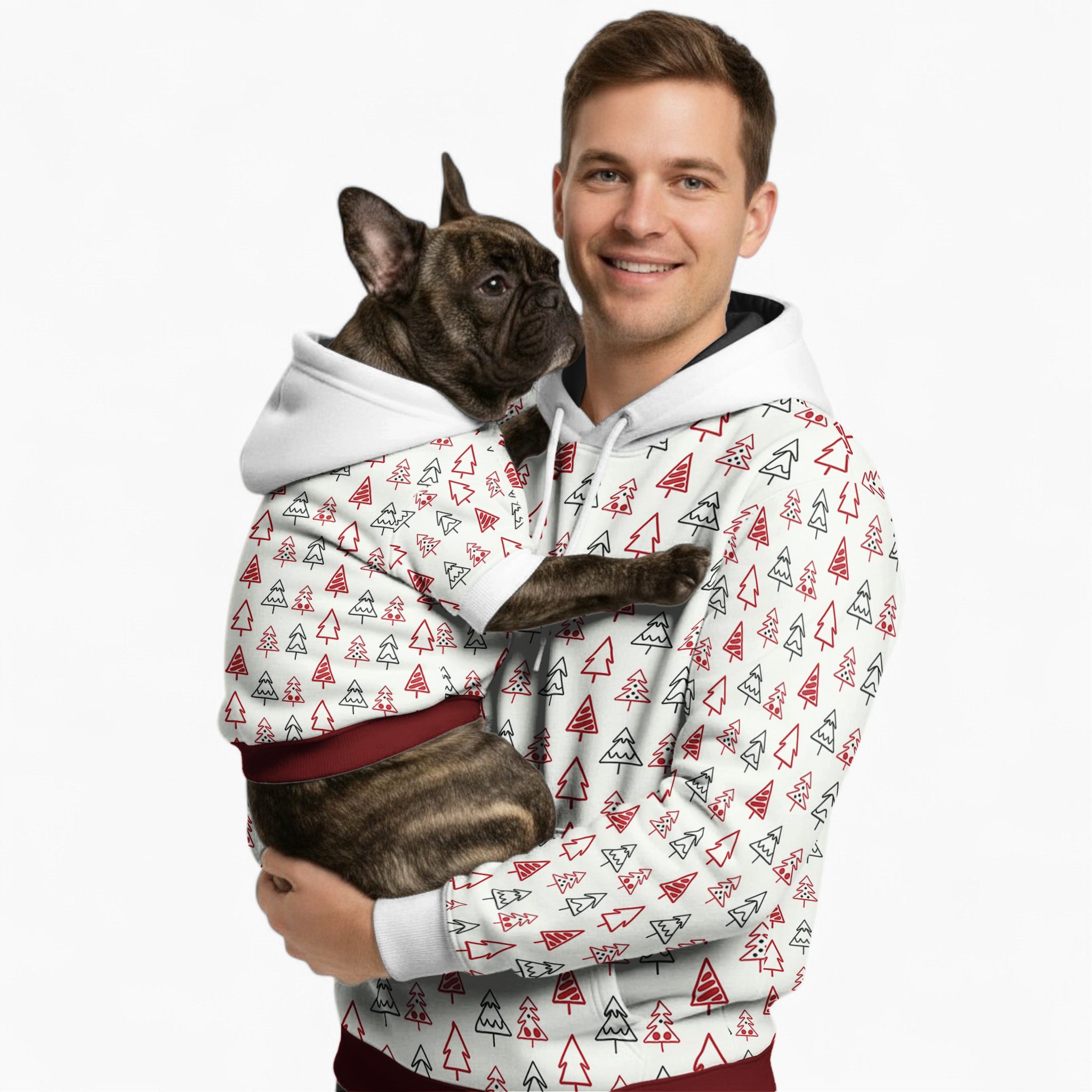 Rocky French Bulldog Dog Mom Hoodie for Dog Moms & Dads-fadou