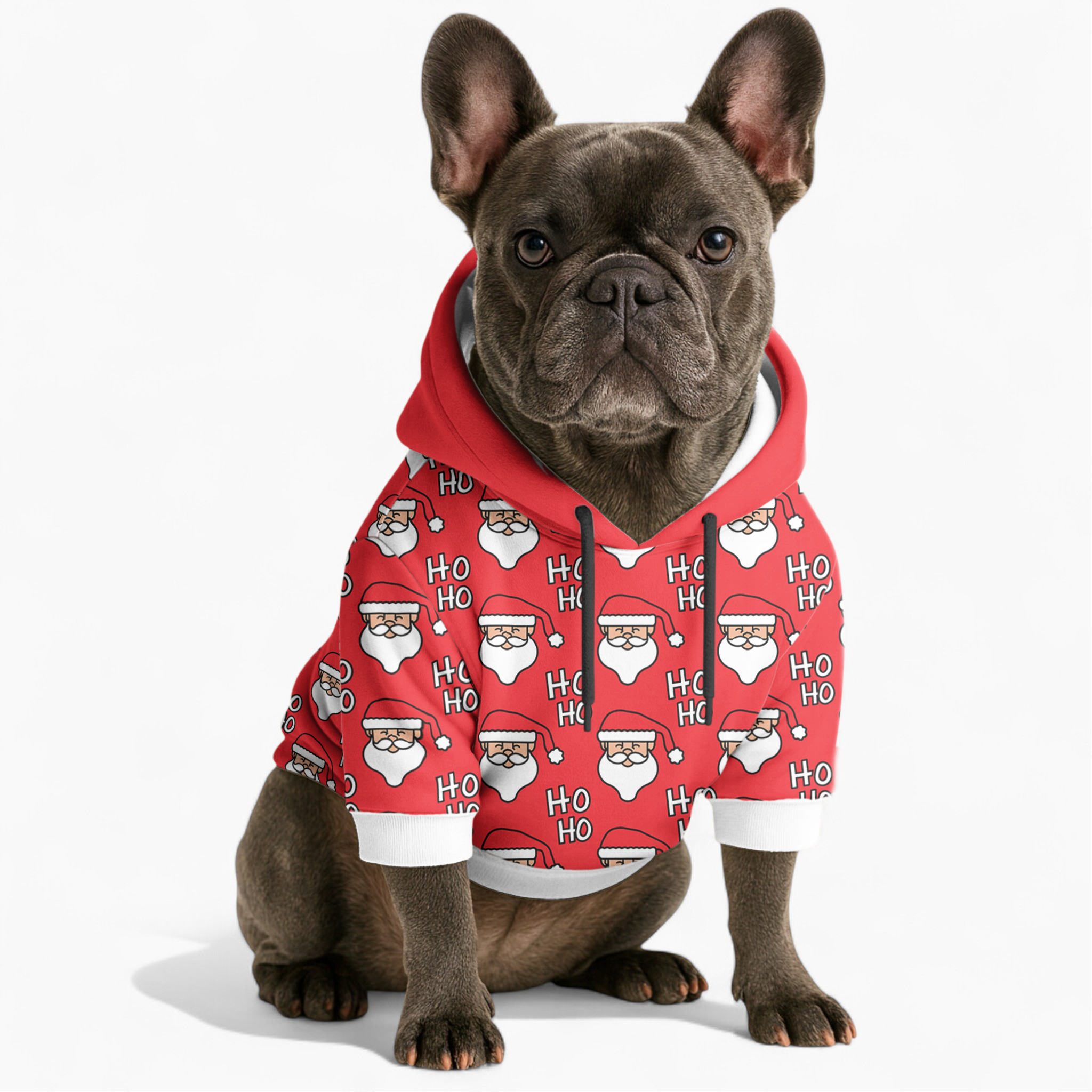 Santa French Bulldog Pet Parent Pullover for Everyday Wear-fadou