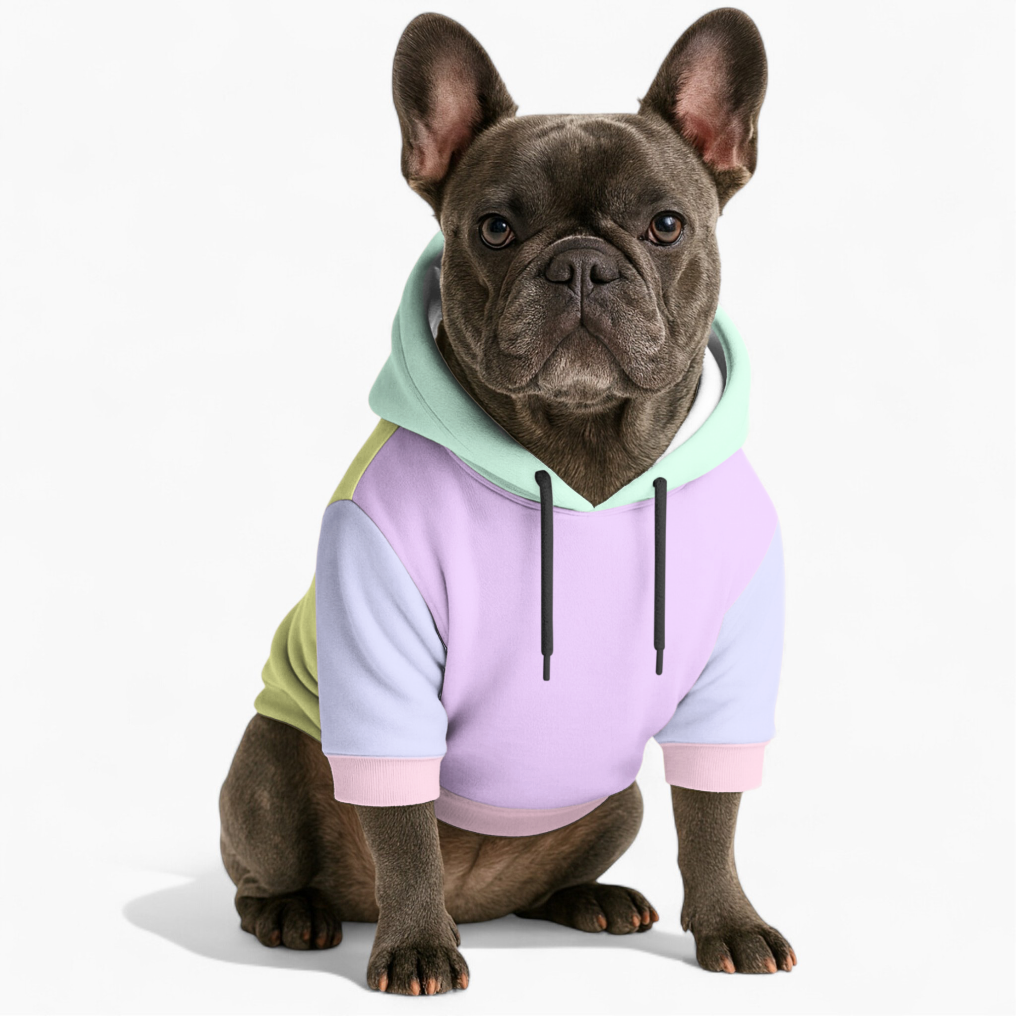 Daisy French Bulldog Fleece Hoodie for Short-Nosed Dogs-fadou