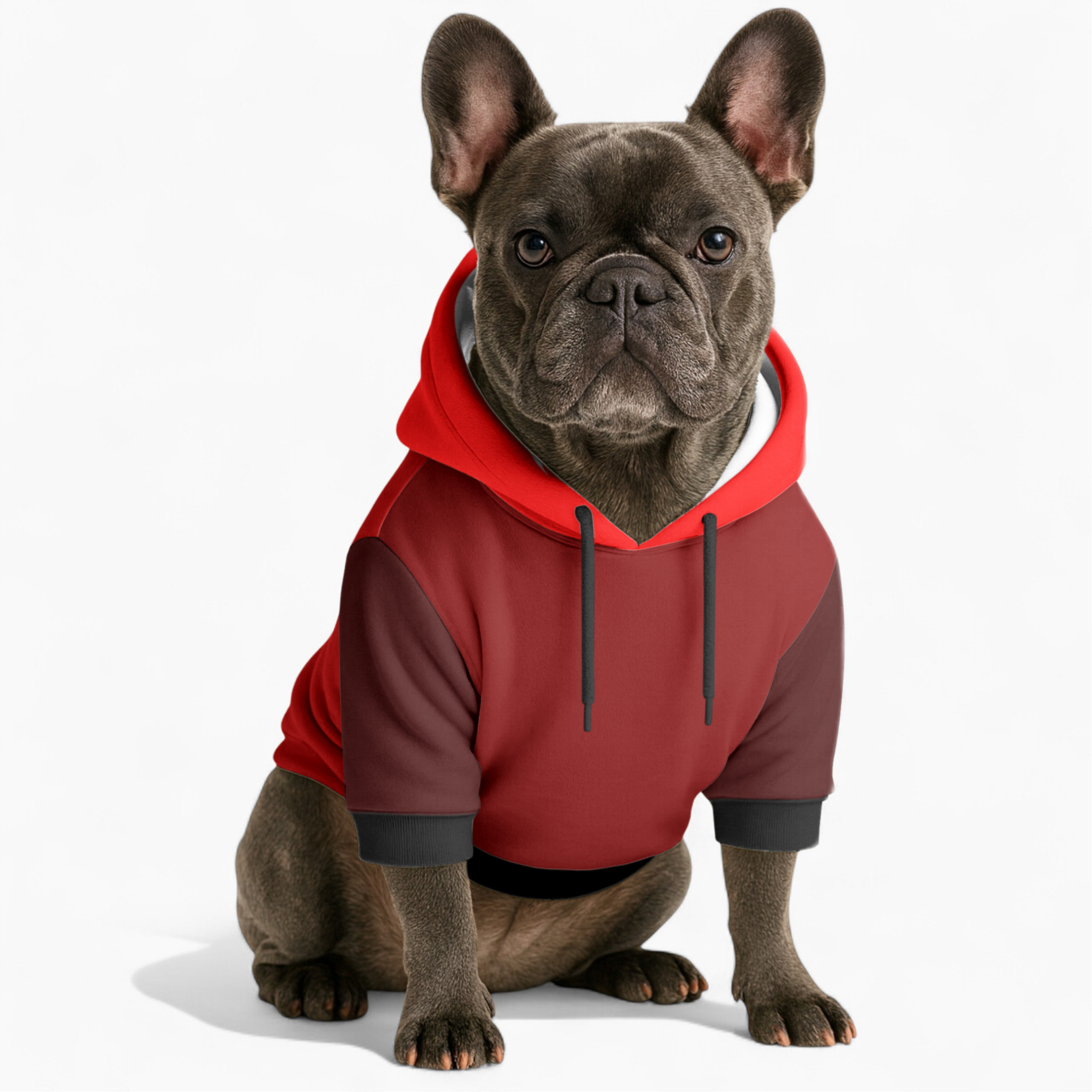 Kobe French Bulldog Fleece Hoodie for Brachycephalic Dogs-fadou