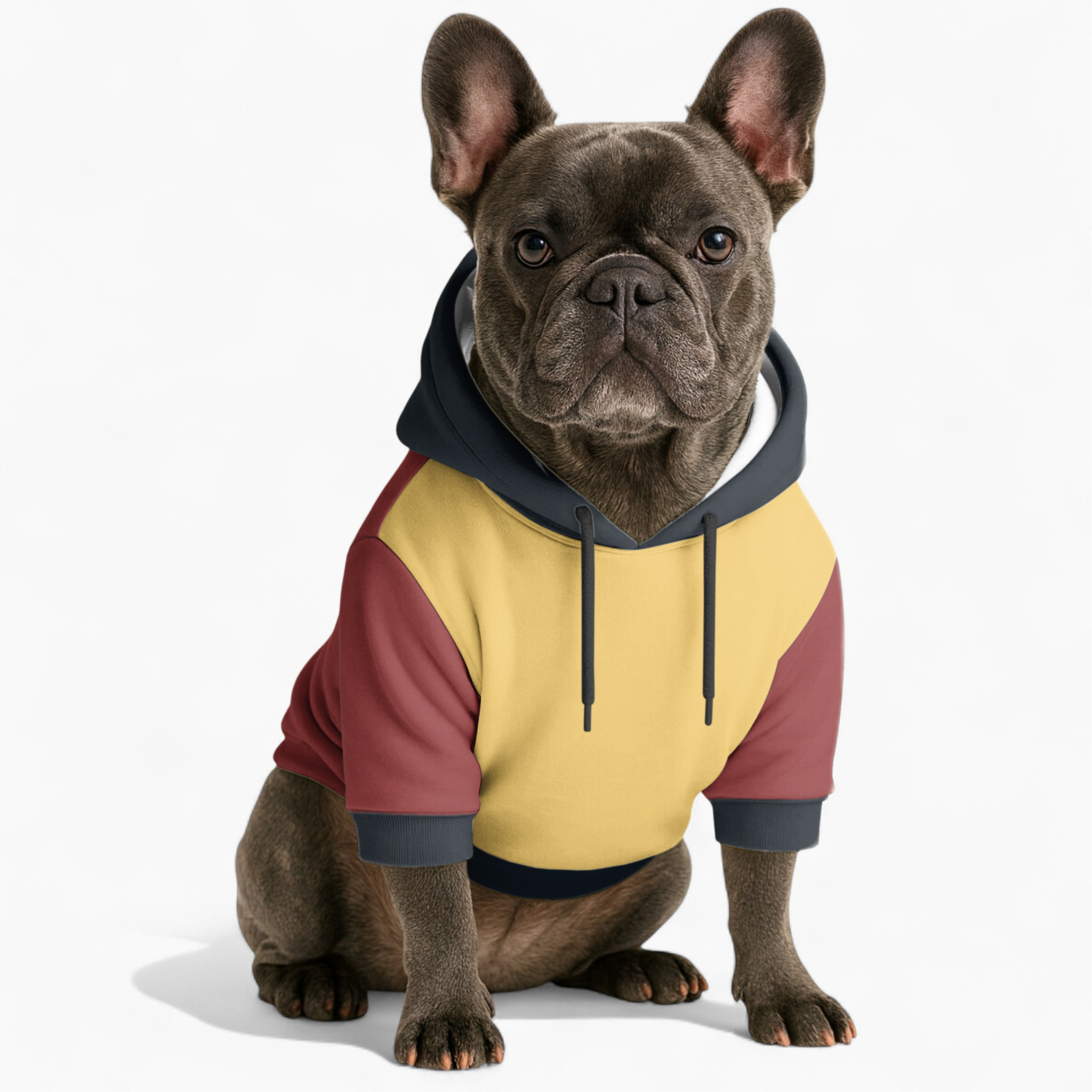 Loki French Bulldog Fleece Hoodie for Brachycephalic Dogs-fadou