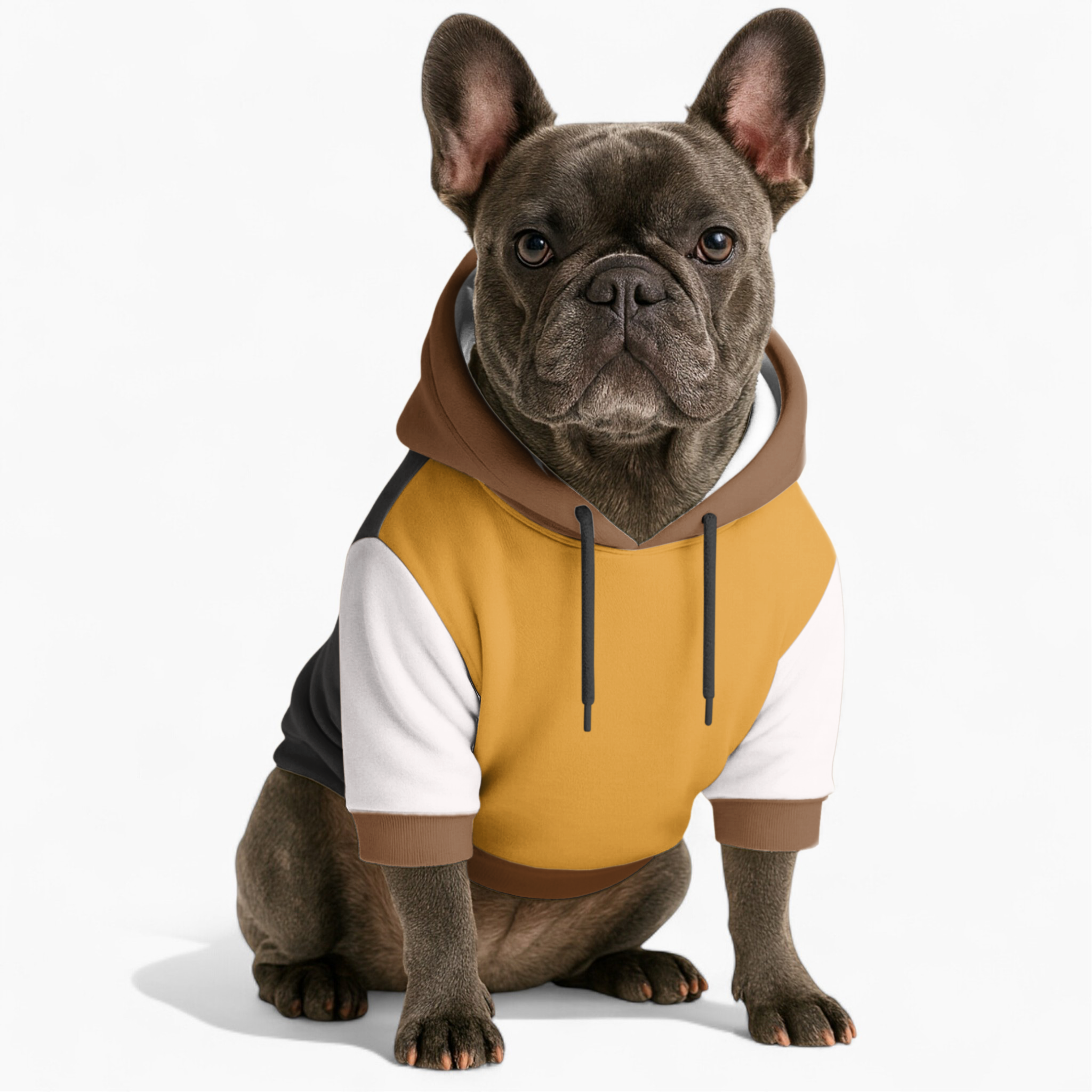 Moose French Bulldog Fleece Hoodie for Flat-Face Breeds-fadou