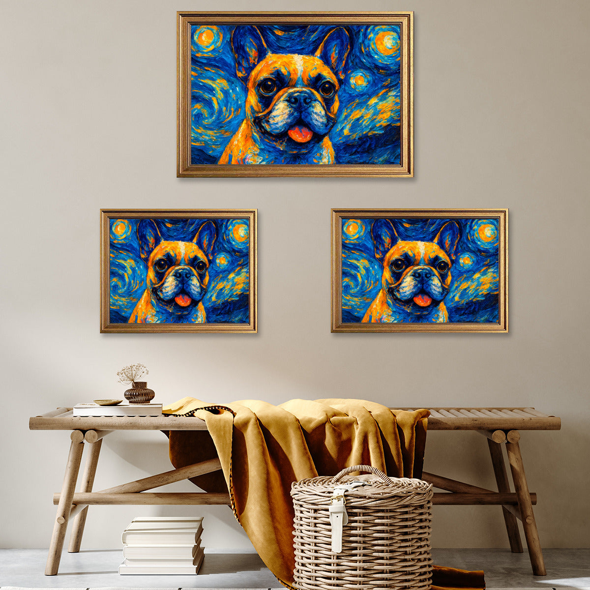 Otis French Bulldog Wall Print for Frenchie Enthusiasts-fadou