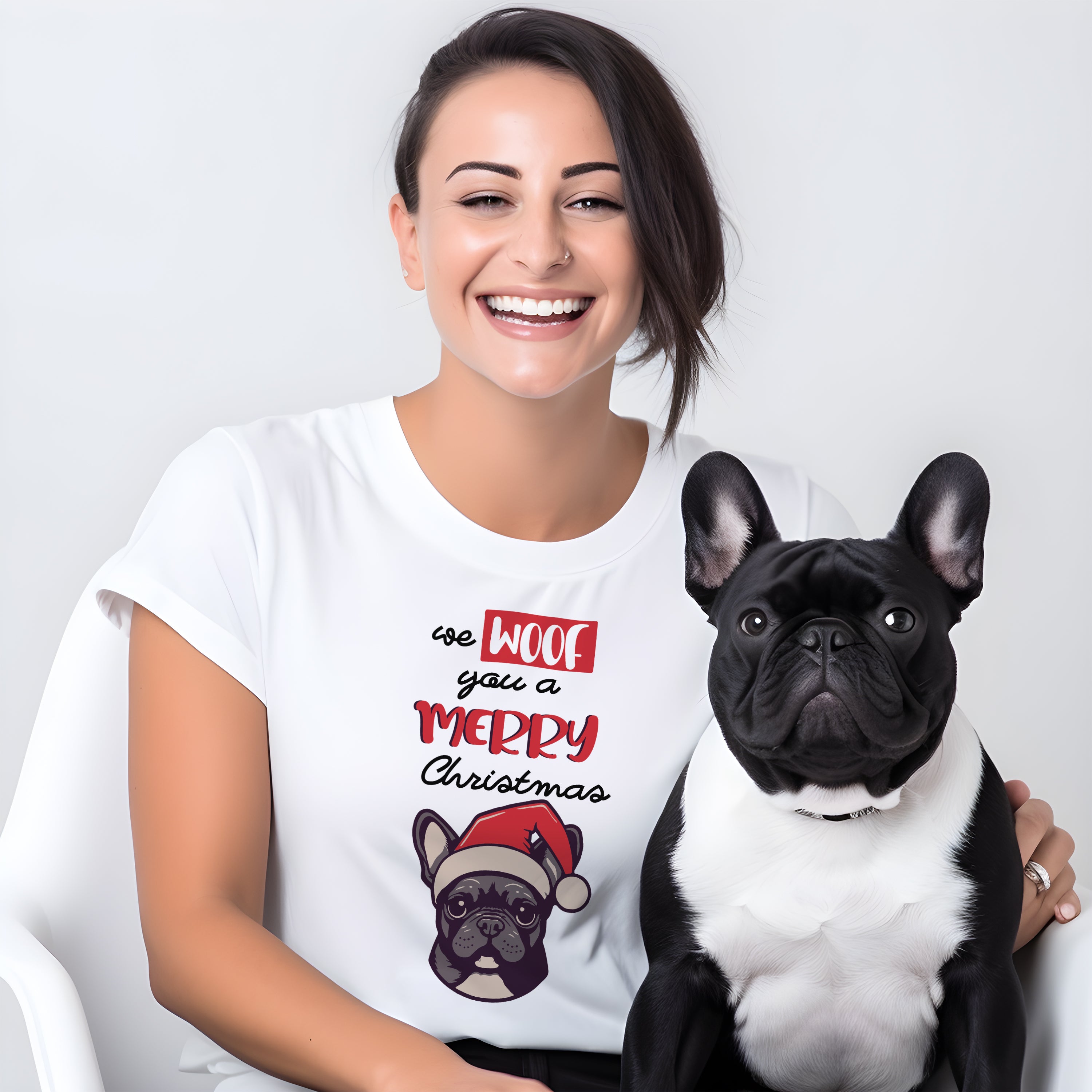 Frenchie Xmas - Unisex T-Shirt for Dog Lovers and Owners-fadou