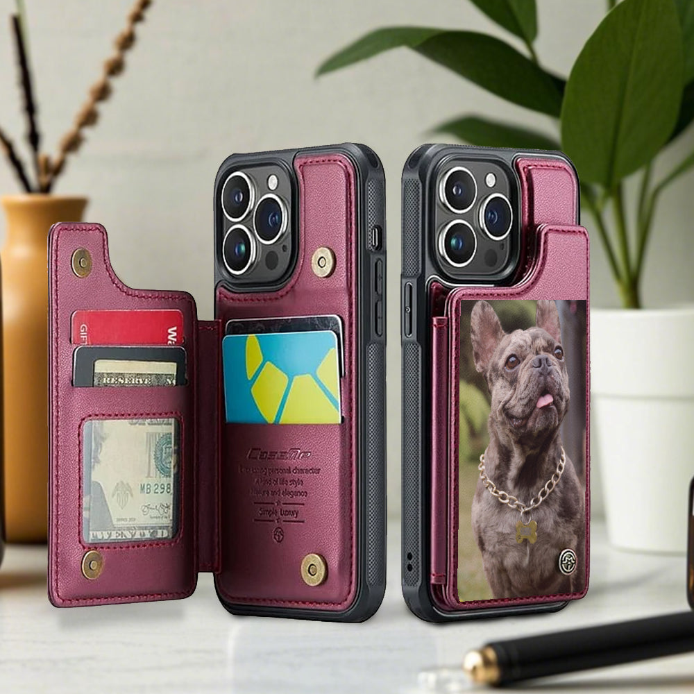 Frenchie Personalized Bifold Wallet for Dog Moms & Dads-fadou