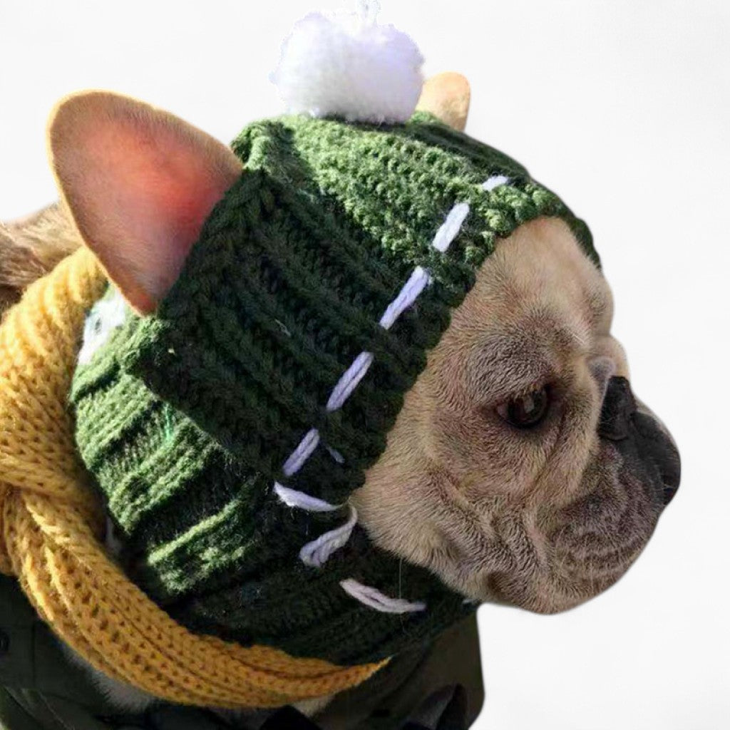 French Bulldog Winter Sun Headwear for Brachycephalic Dogs-fadou