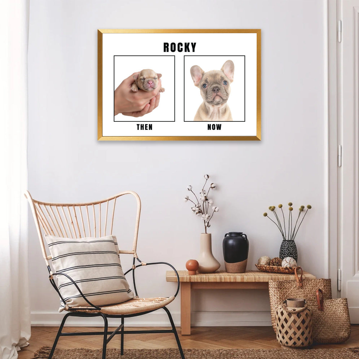 French Bulldog Personalized Canvas Wall Art for Dog Lovers-fadou