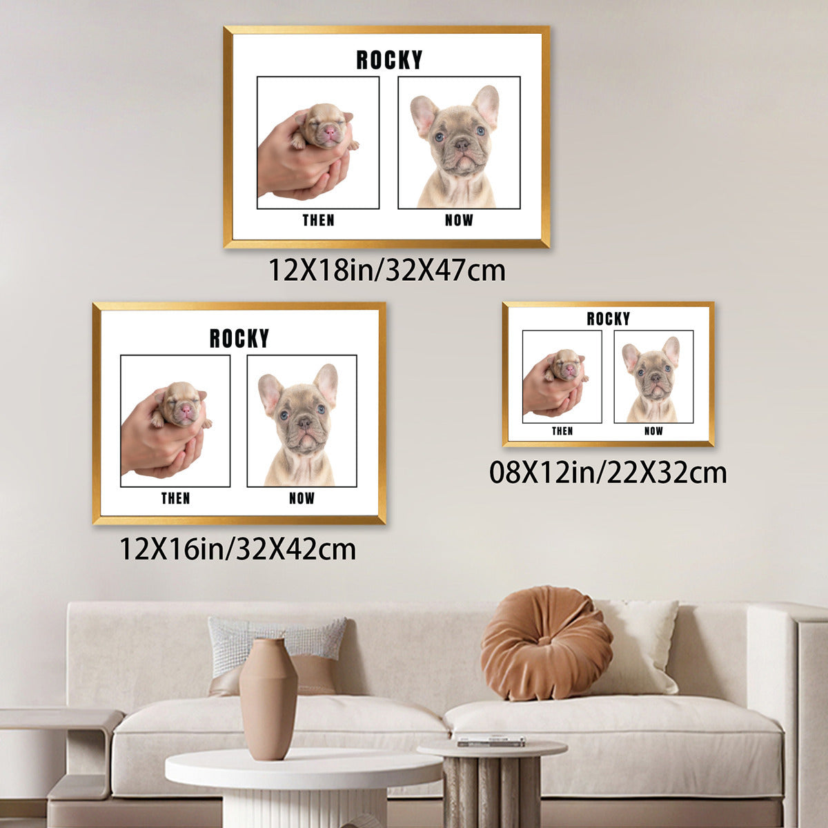 French Bulldog Personalized Canvas Wall Art for Dog Lovers-fadou