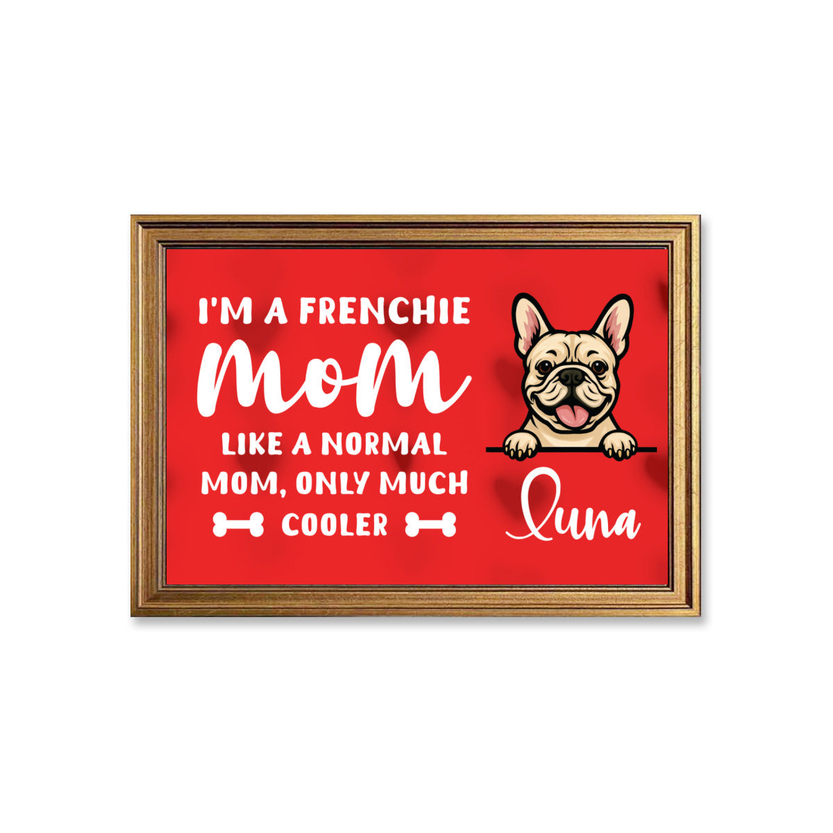 Frenchie Personalized Decorative Canvas for Bulldog Owners-fadou