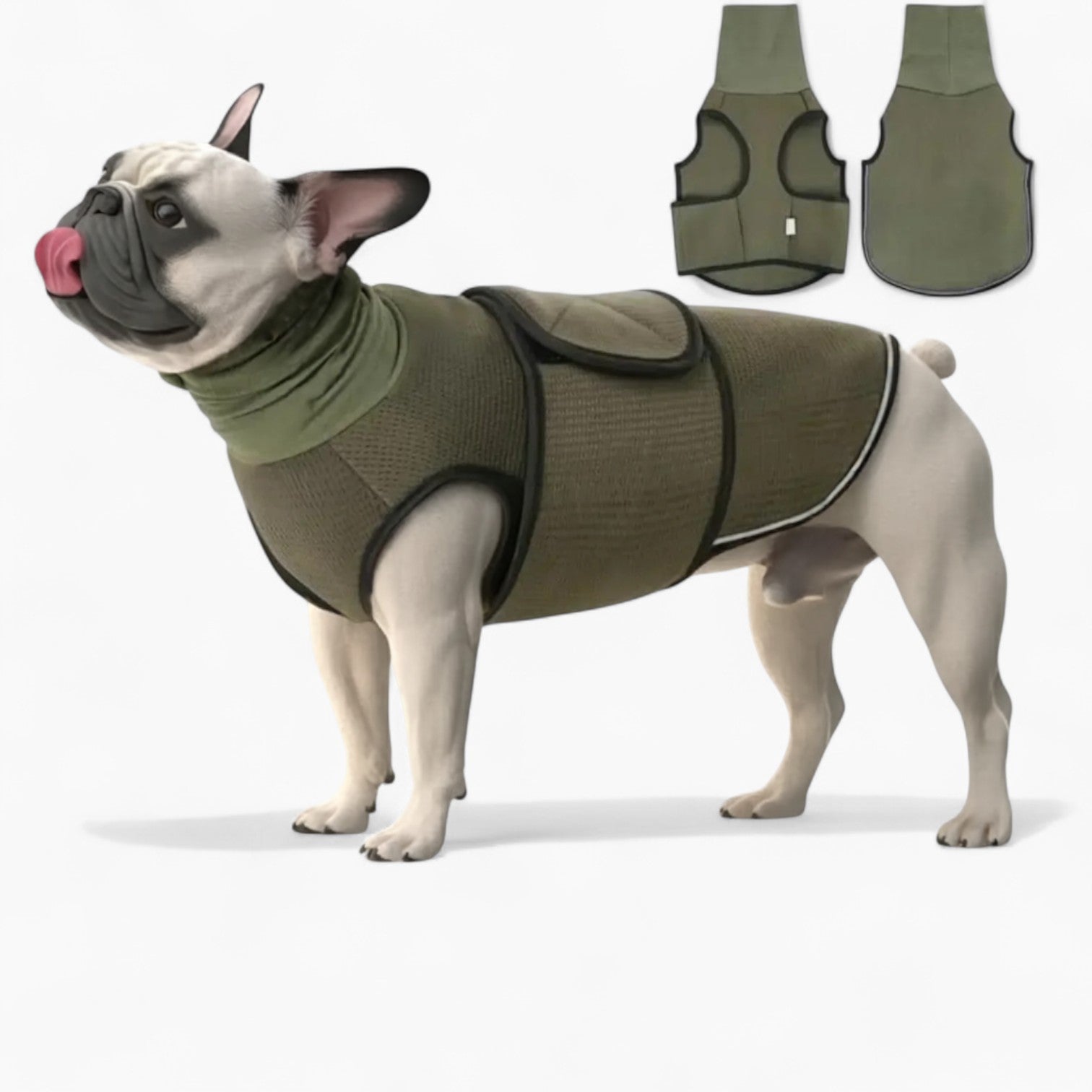 French Bulldog Hooded Winter Jacket for Short-Nosed Dogs-fadou