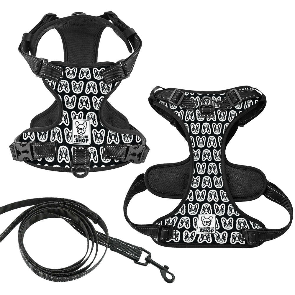 Frenchie No-Pull Walking Harness for Brachycephalic Dogs-fadou