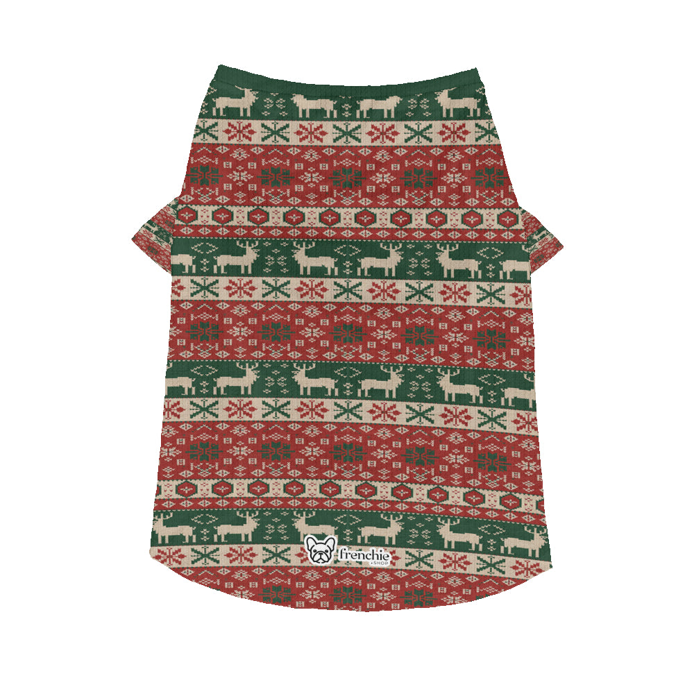 French Bulldog Christmas Knit Sweater for Outdoor Adventures-fadou