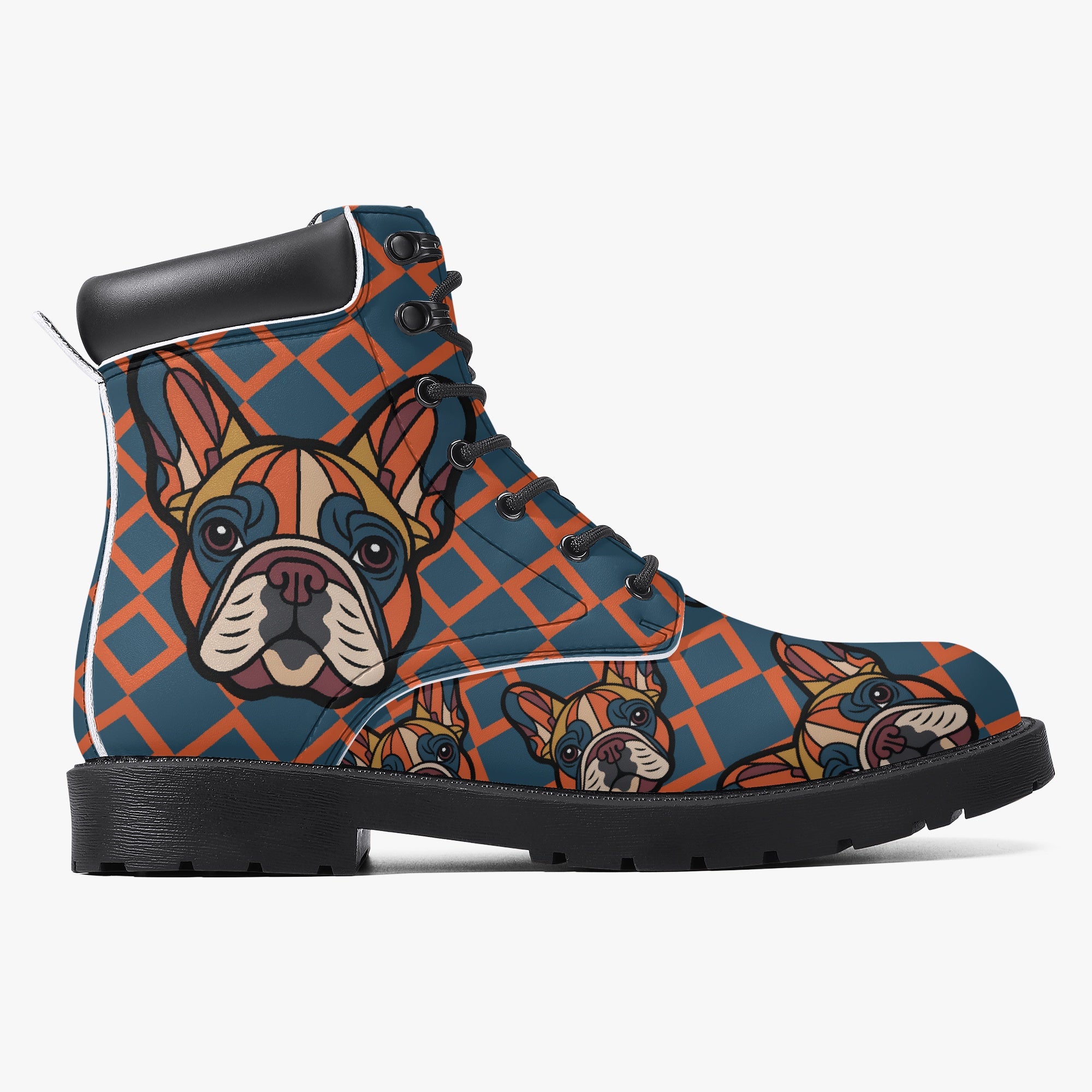 French Bulldog Casual Ankle Booties for Frenchie Enthusiasts-fadou