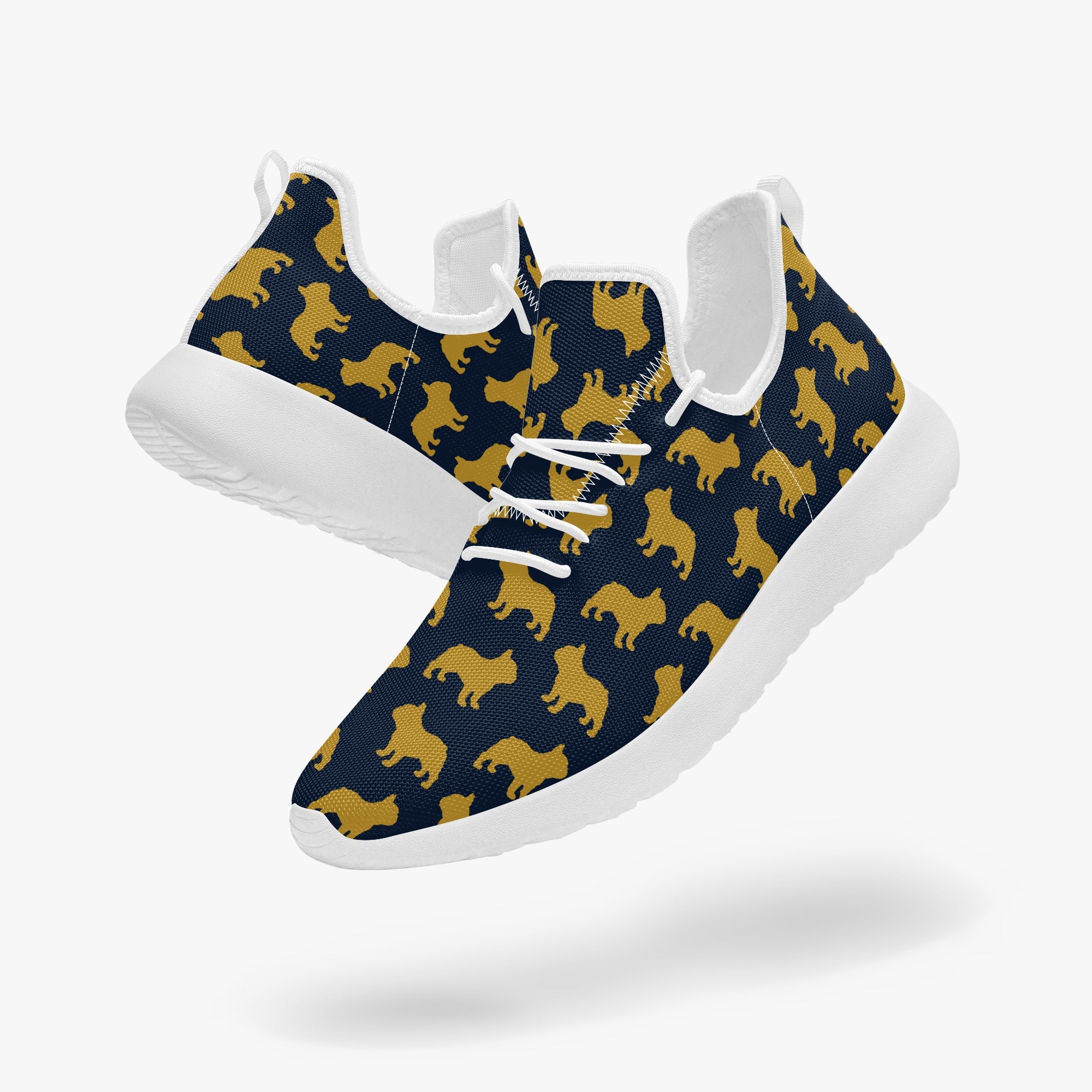 French Bulldog Classic Canvas Sneakers for Frenchie Enthusiasts-fadou
