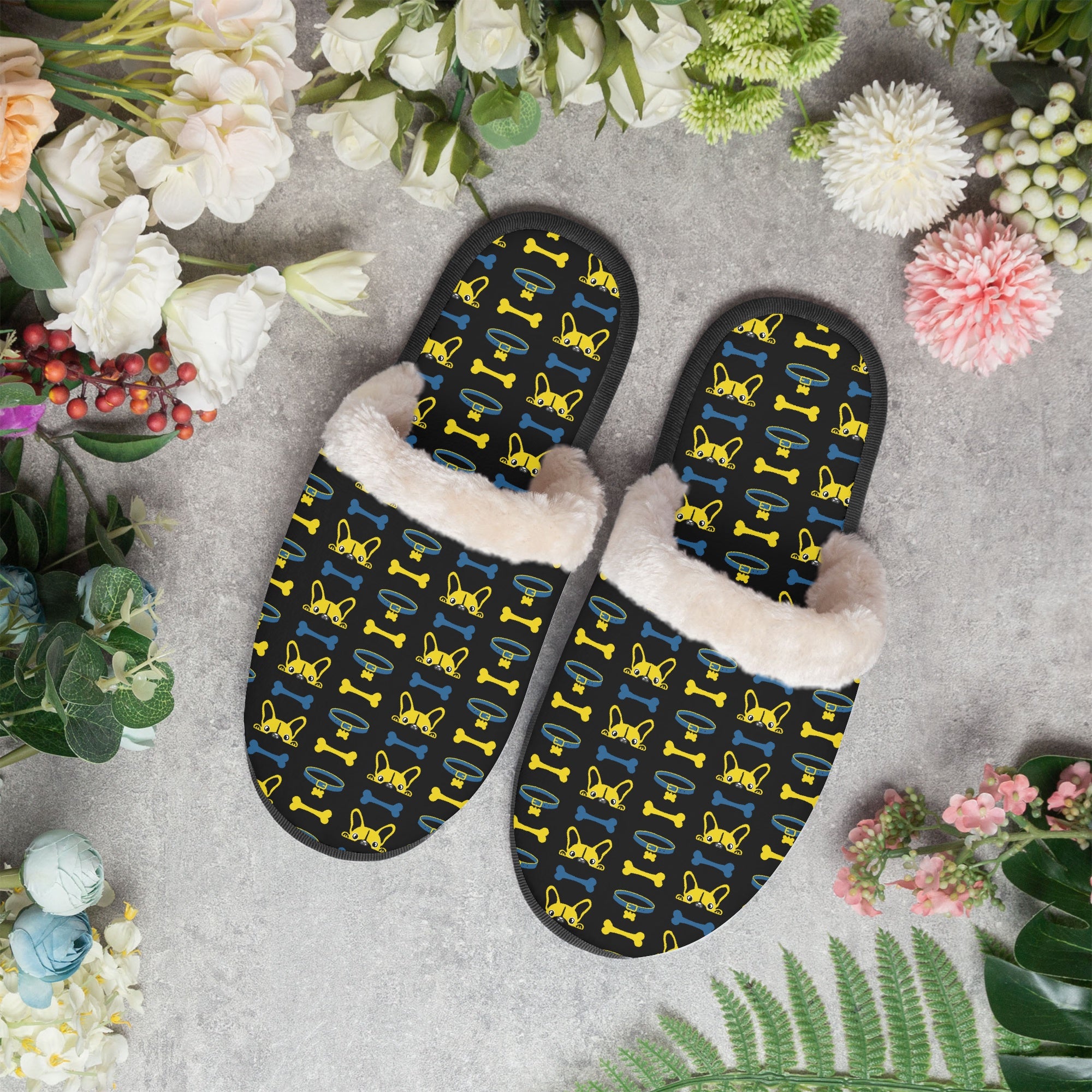 French Bulldog Winter Soft House Shoes for Frenchie Fans-fadou
