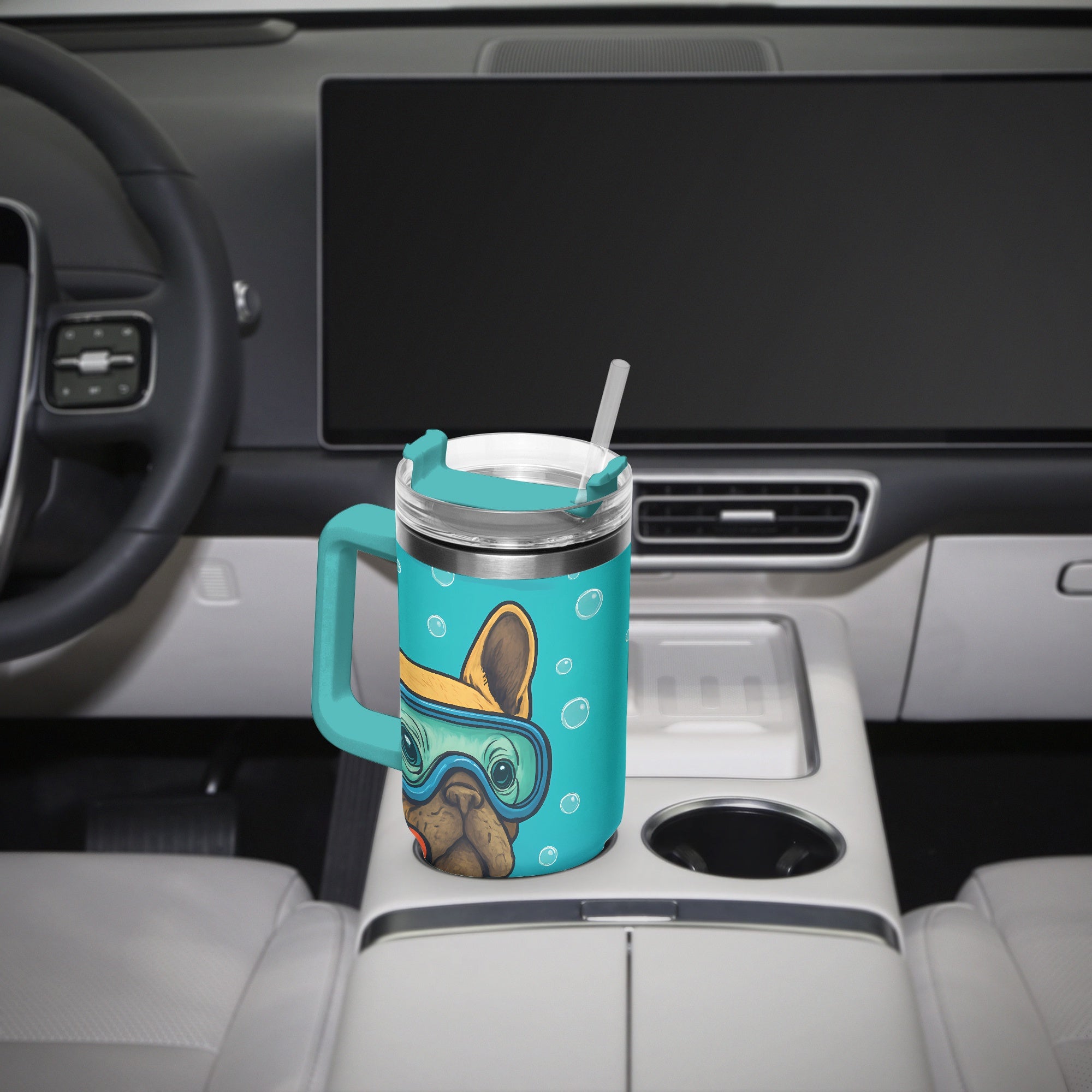 Bessie French Bulldog On-The-Go Cup for Frenchie Enthusiasts-fadou
