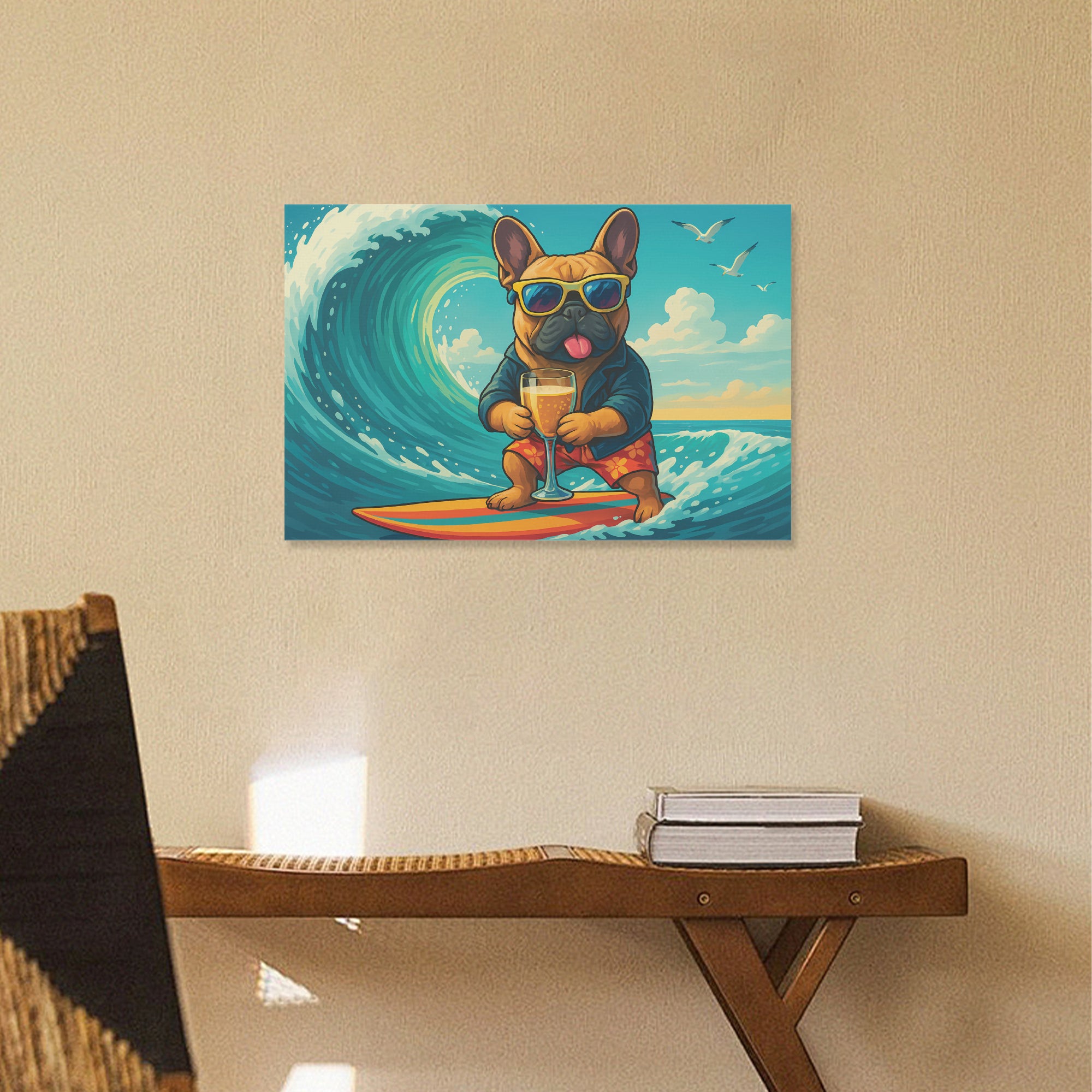 French Bulldog Adorable Canvas Wall Art for Dog Moms & Dads-fadou