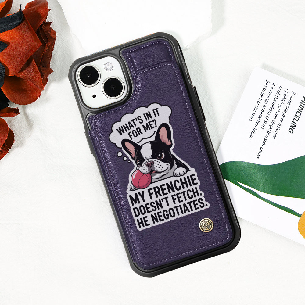 Lady French Bulldog Bifold Wallet for Frenchie Enthusiasts-fadou