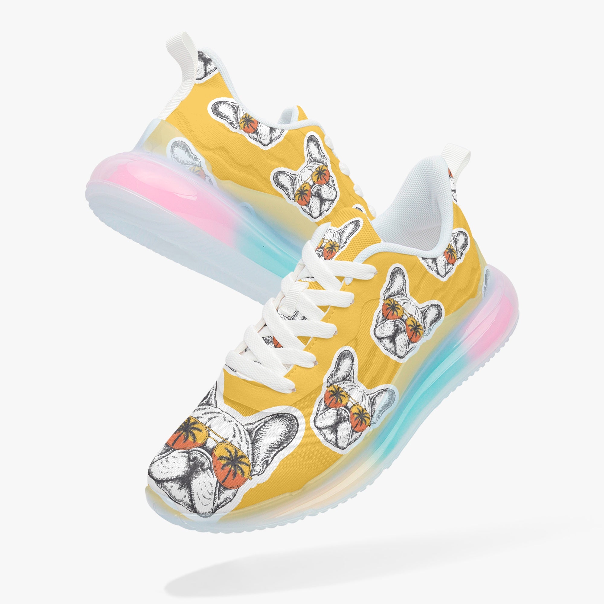 French Bulldog Lightweight Canvas Sneakers for Frenchie Enthusiasts-fadou