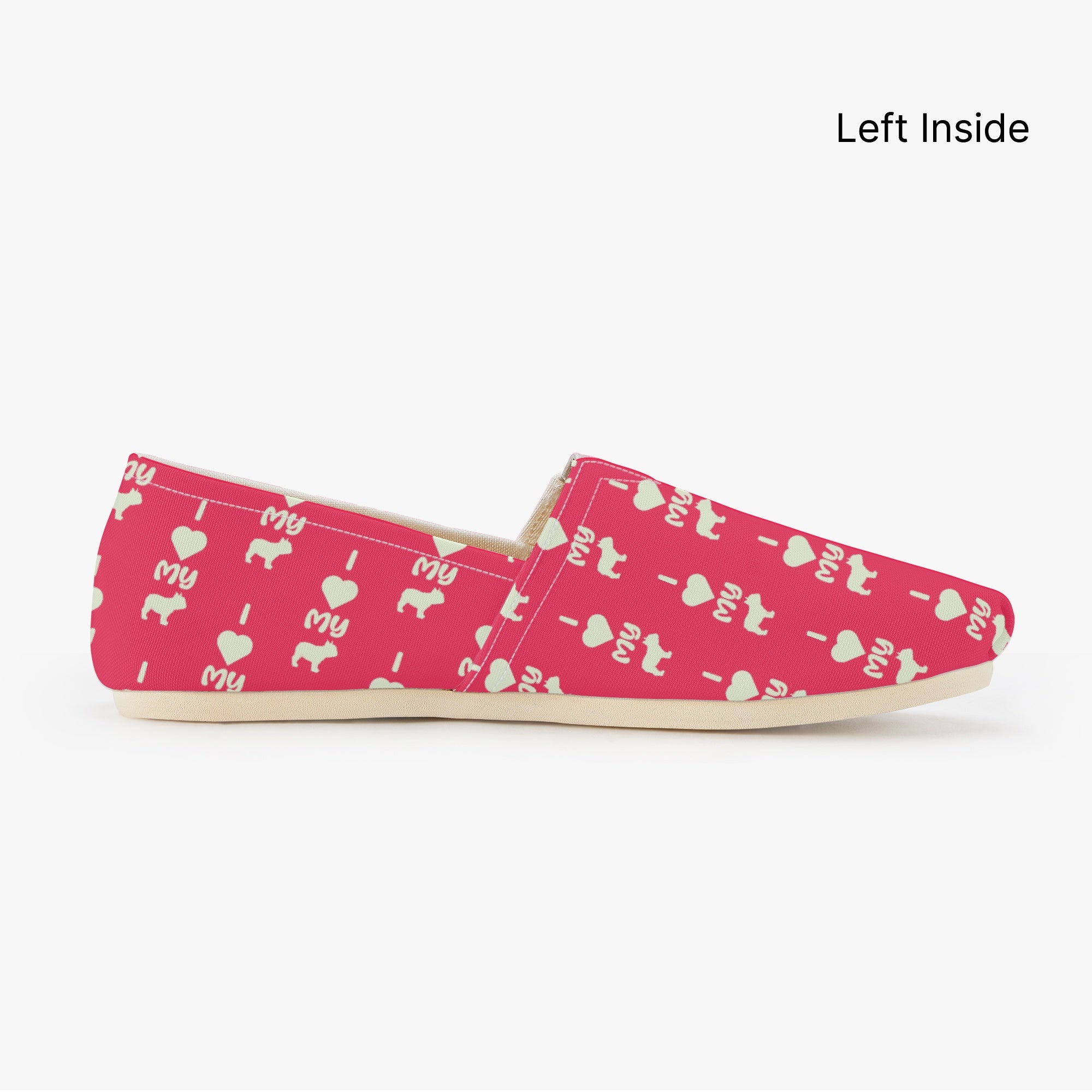 French Bulldog Casual Canvas Sneakers for Dog Park Days-fadou