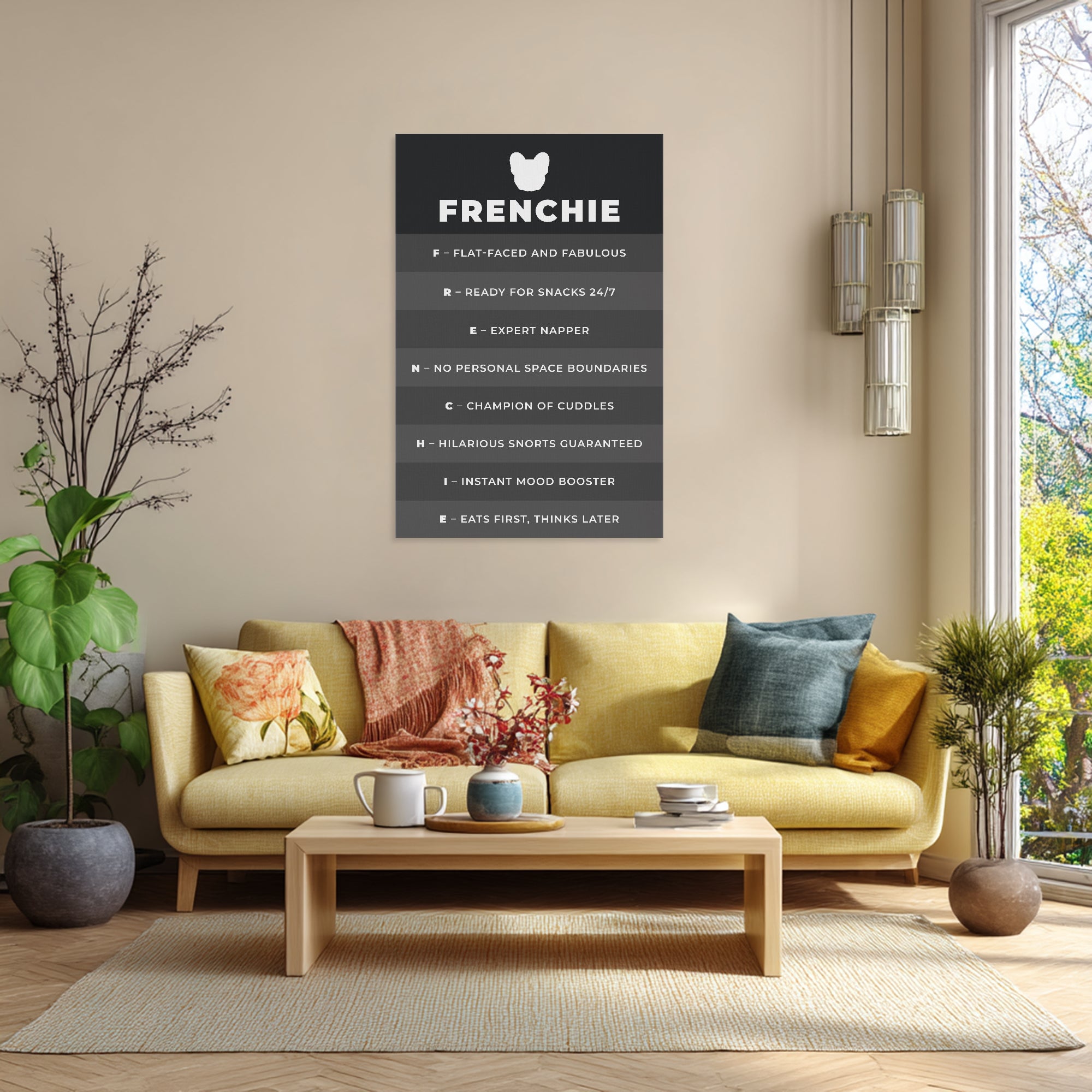 Loaf - Vertical Canvas Painting for Frenchie Enthusiasts-fadou