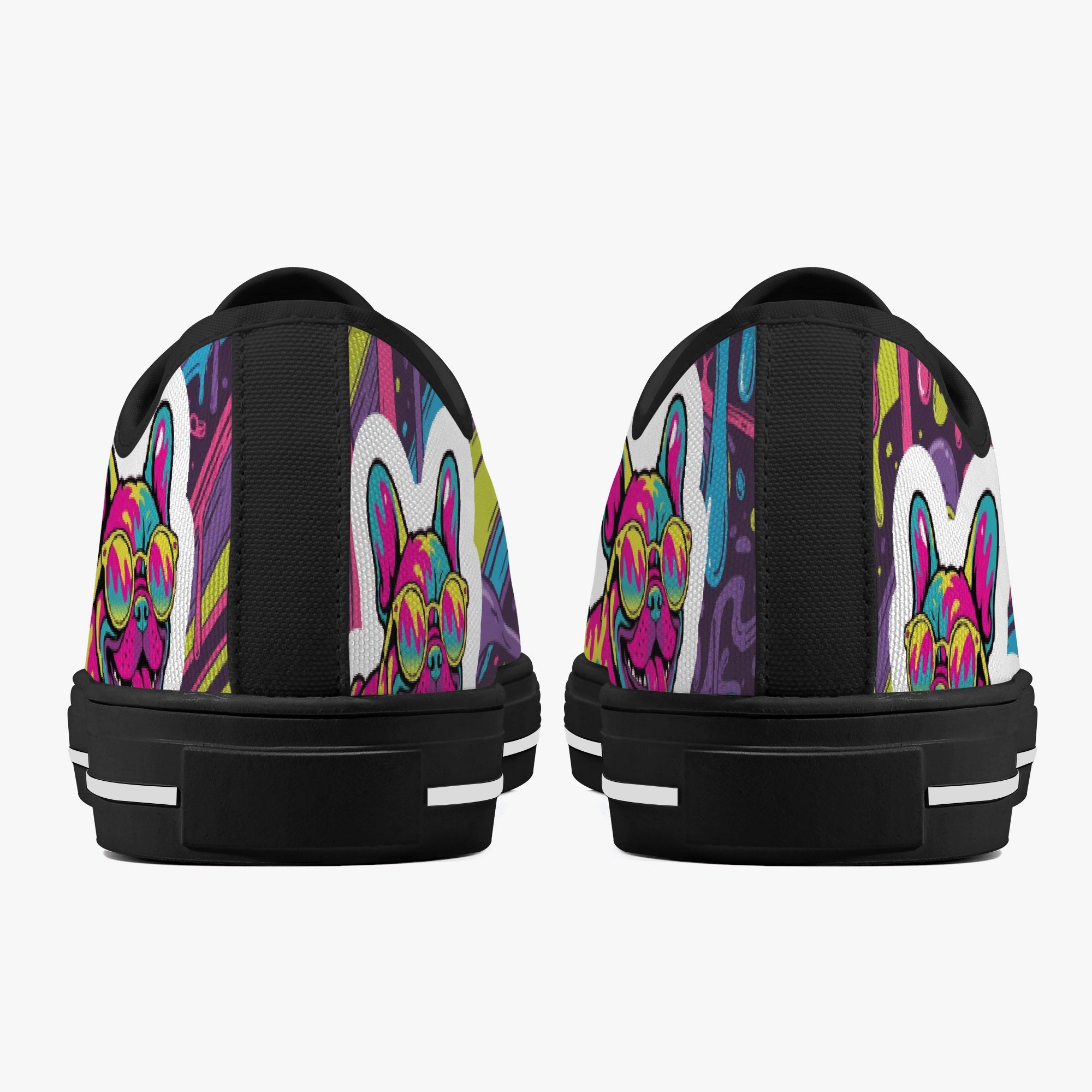 French Bulldog Low-Top Casual Footwear for Dog Park Days-fadou