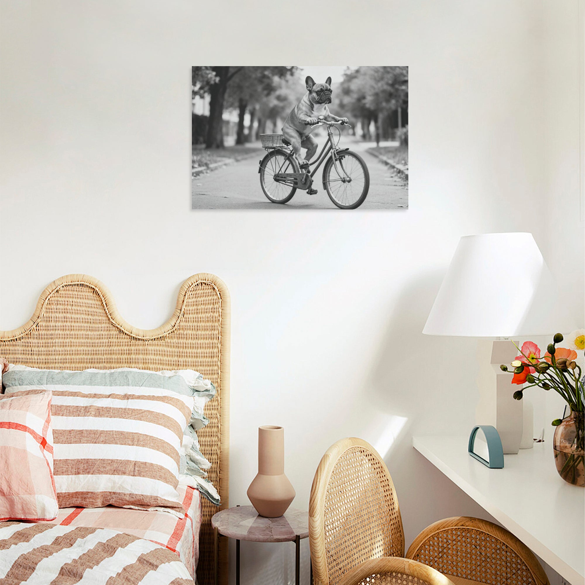 French Bulldog Adorable Wall Print for Frenchie Enthusiasts-fadou