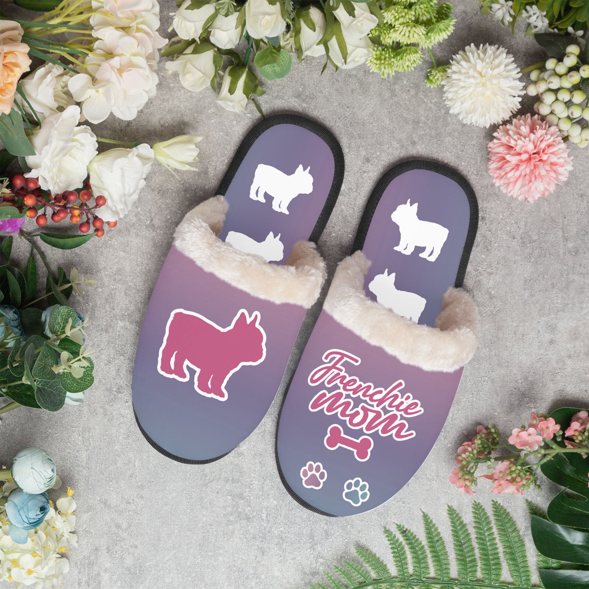 French Bulldog Winter Cozy Slippers for Dog Moms & Dads-fadou