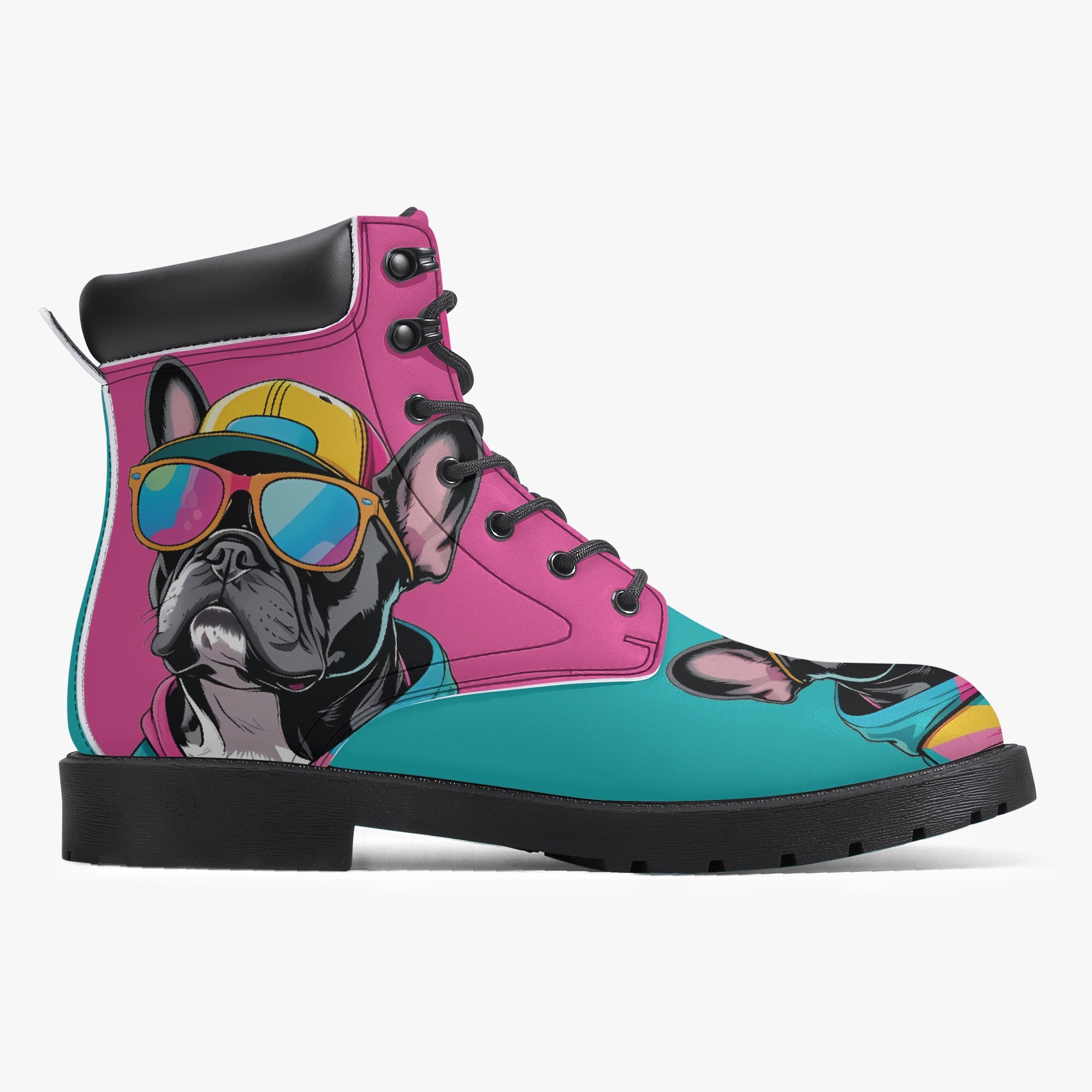 French Bulldog Leather Leather Boots for Frenchie Enthusiasts-fadou