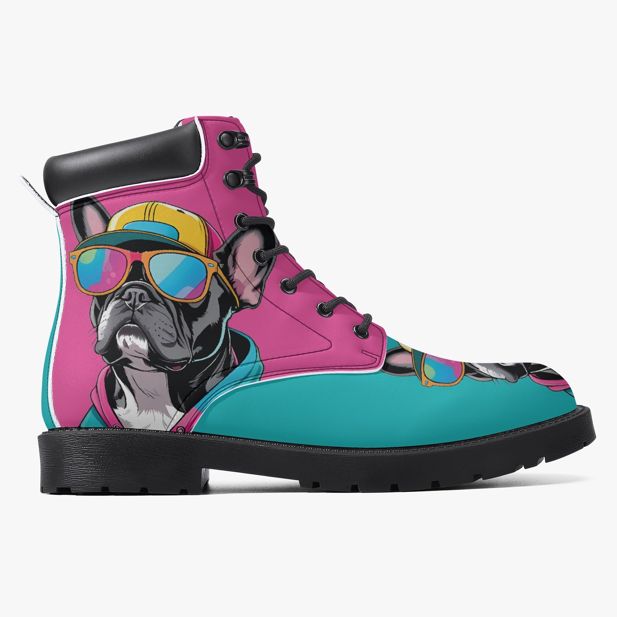 French Bulldog Leather Leather Boots for Frenchie Enthusiasts-fadou