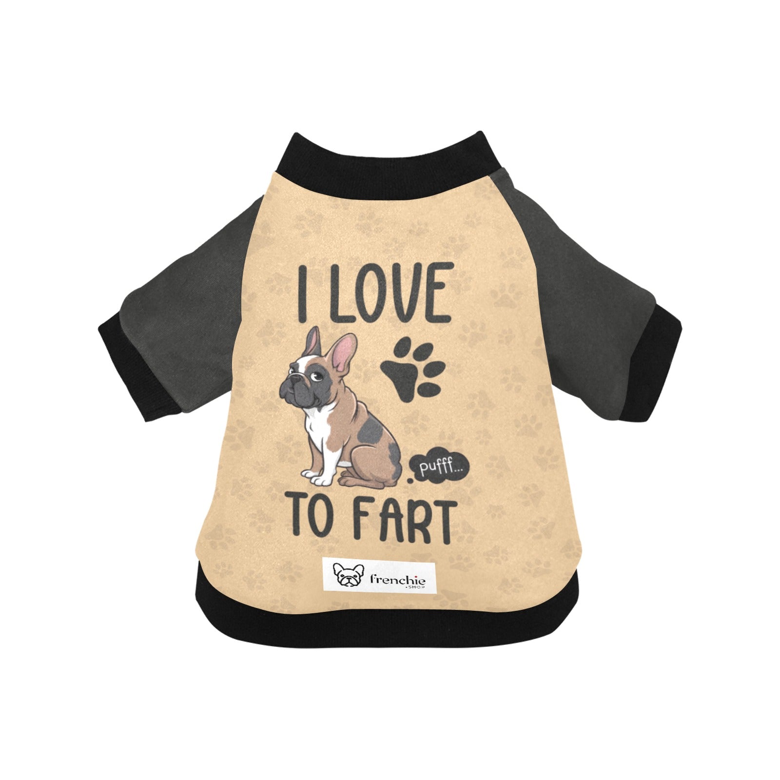 I Love to Fart - Jacket for French Bulldog for Outdoor Adventures-fadou