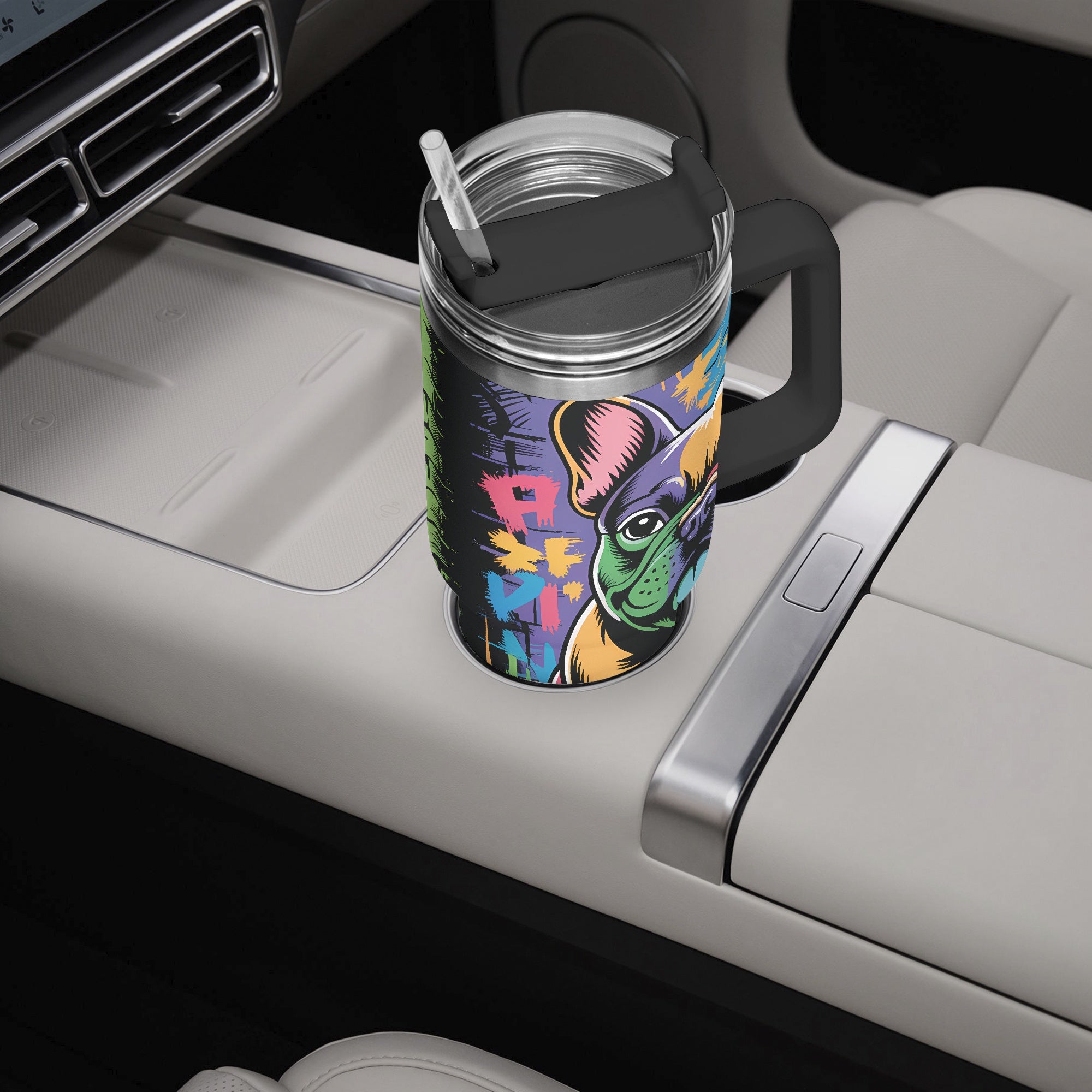 Ziggy French Bulldog Travel Tumbler for Frenchie Enthusiasts-fadou