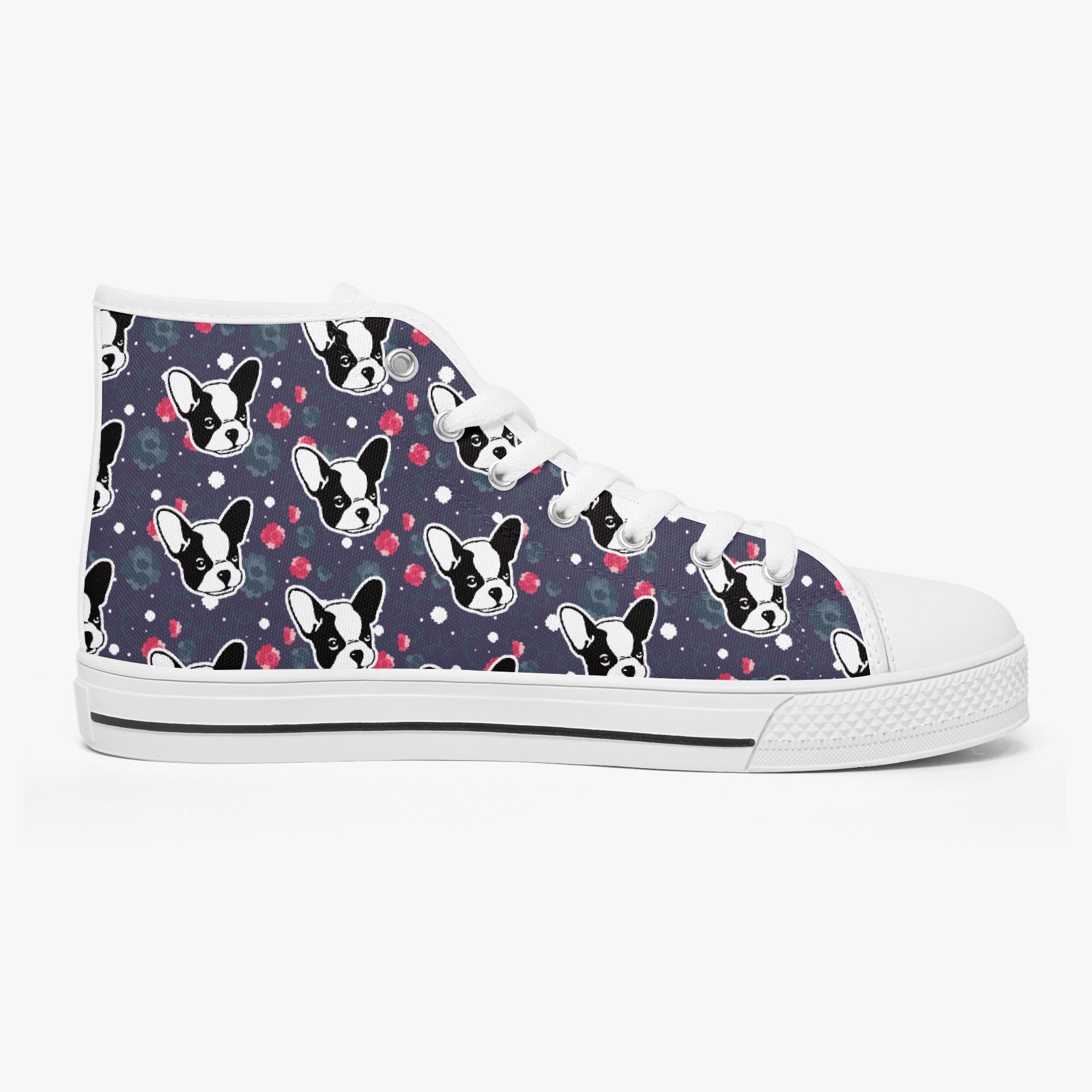 French Bulldog High-Top High-Top Shoes for Bulldog Owners-fadou