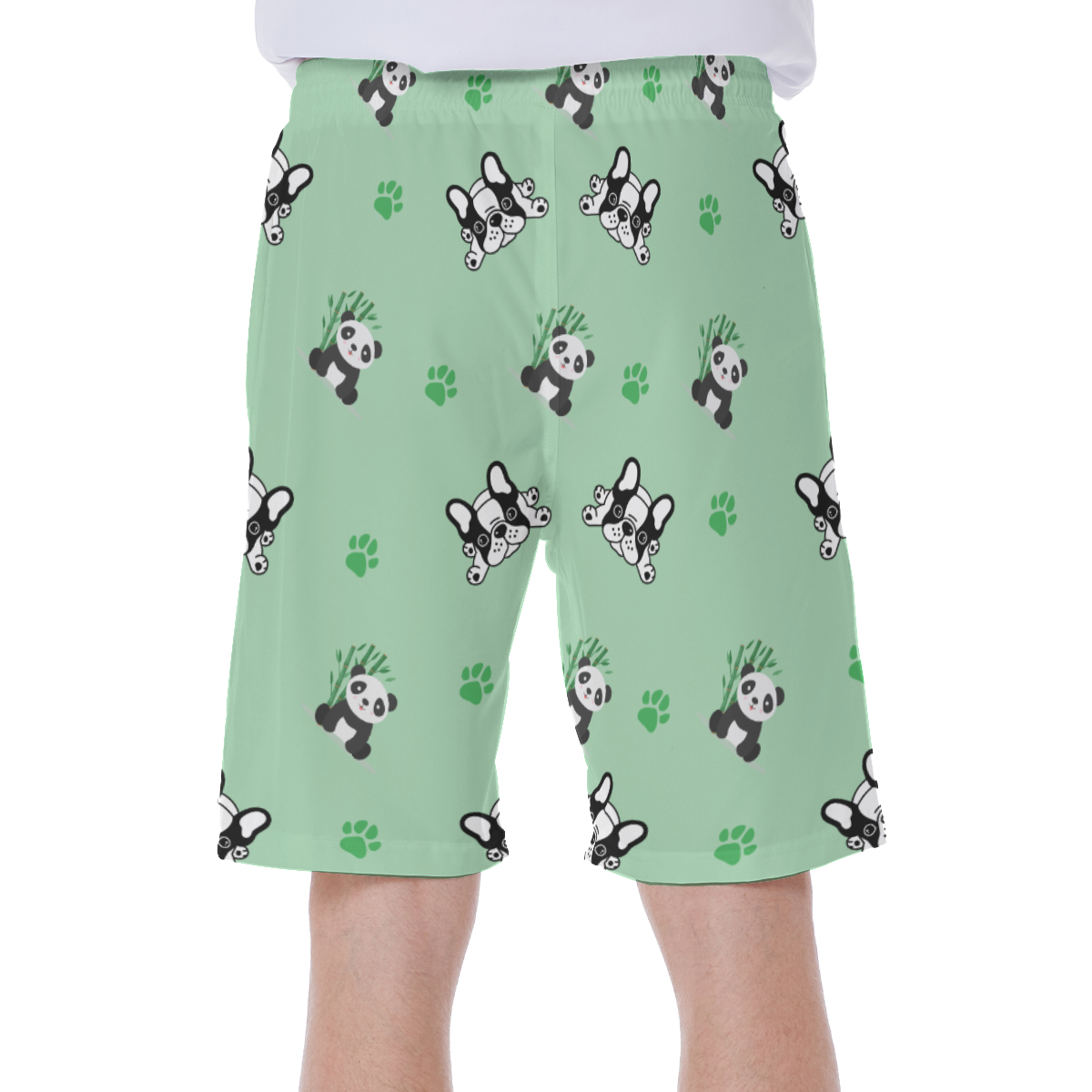 ROCKY - Men's Beach Shorts for Frenchie Fans Everywhere-fadou