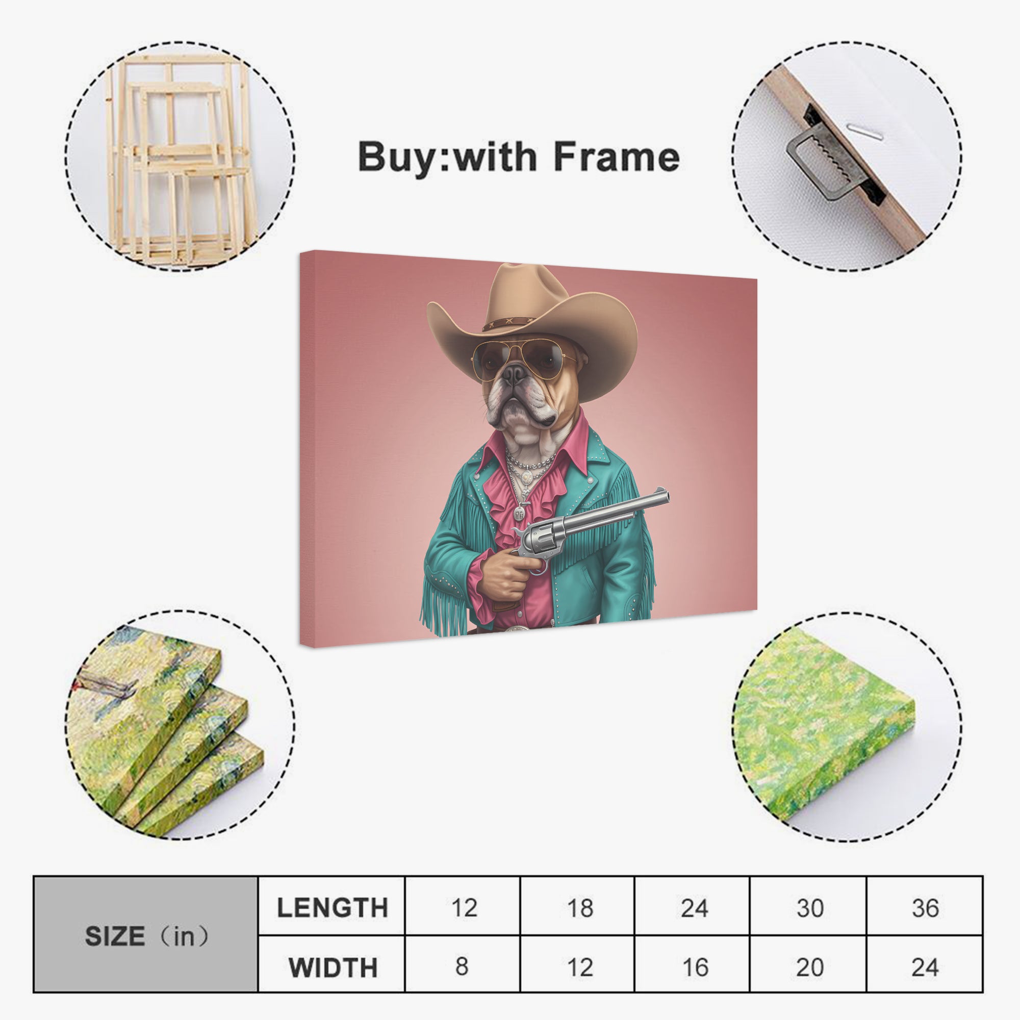 French Bulldog Adorable Framed Poster for Frenchie Enthusiasts-fadou