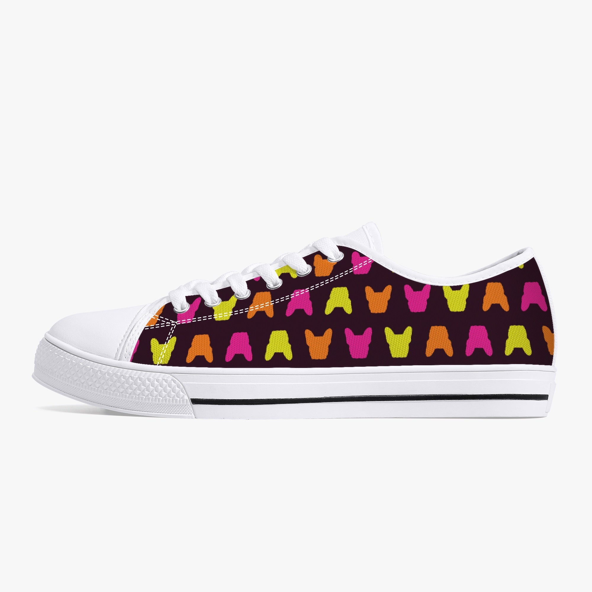 French Bulldog Classic High-Top Shoes for Everyday Wear-fadou