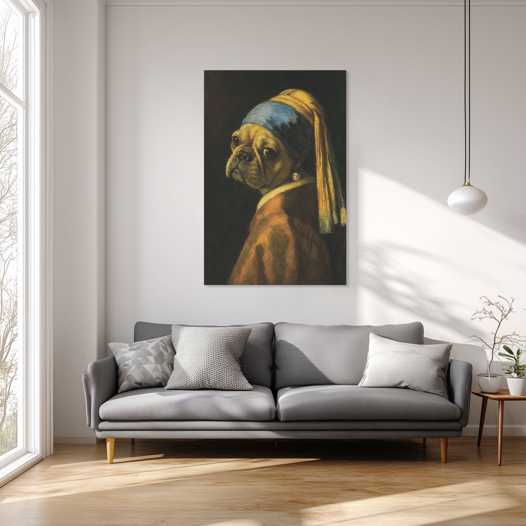 Milo - Vertical Canvas Painting for Frenchie Enthusiasts-fadou