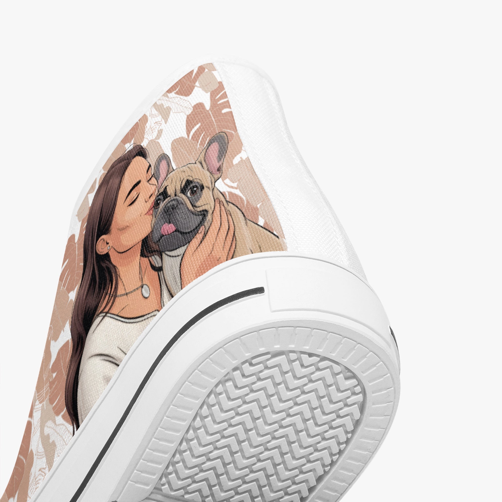 French Bulldog Classic Classic Sneakers for Frenchie Fans-fadou