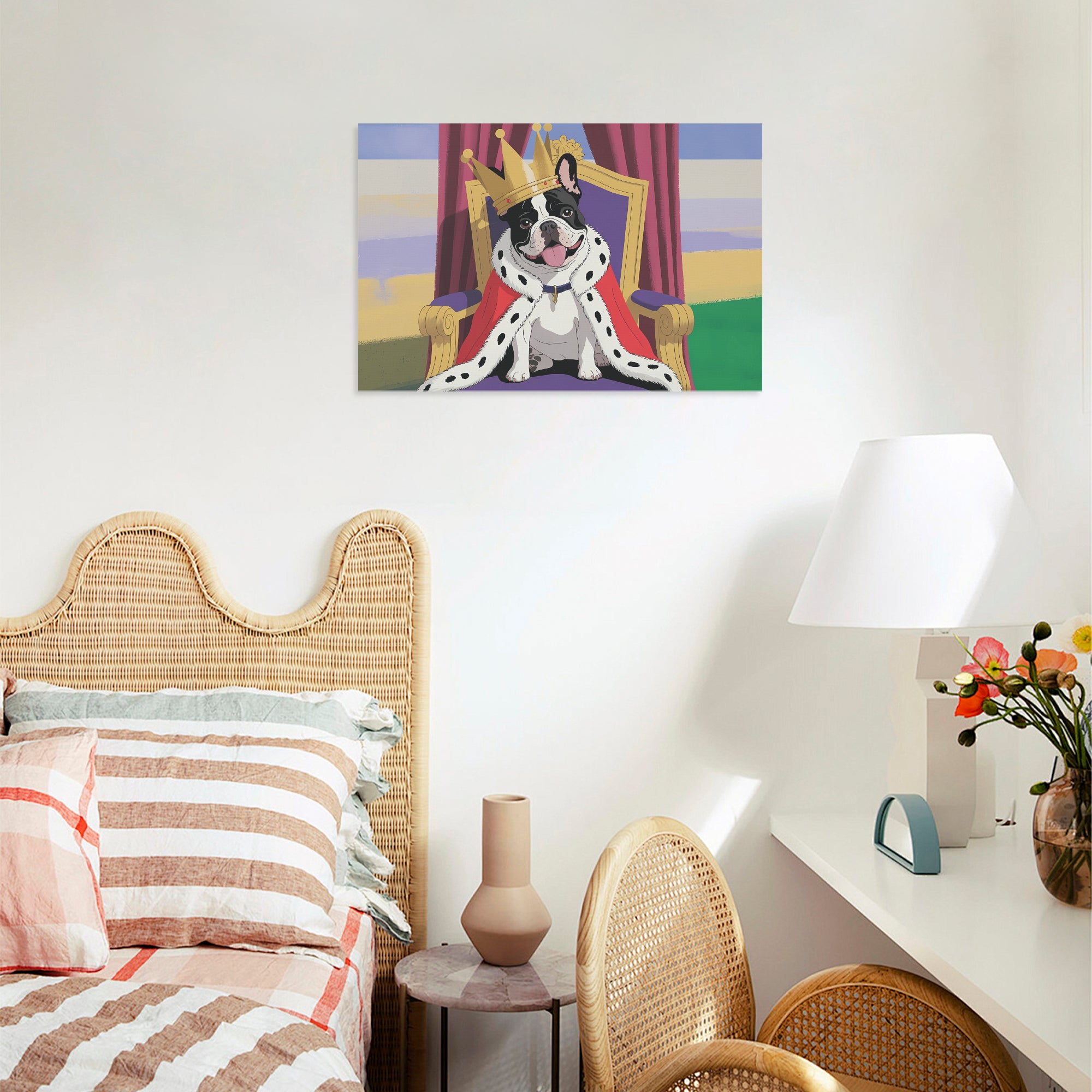 French Bulldog Adorable Canvas Wall Art for Everyday Wear-fadou