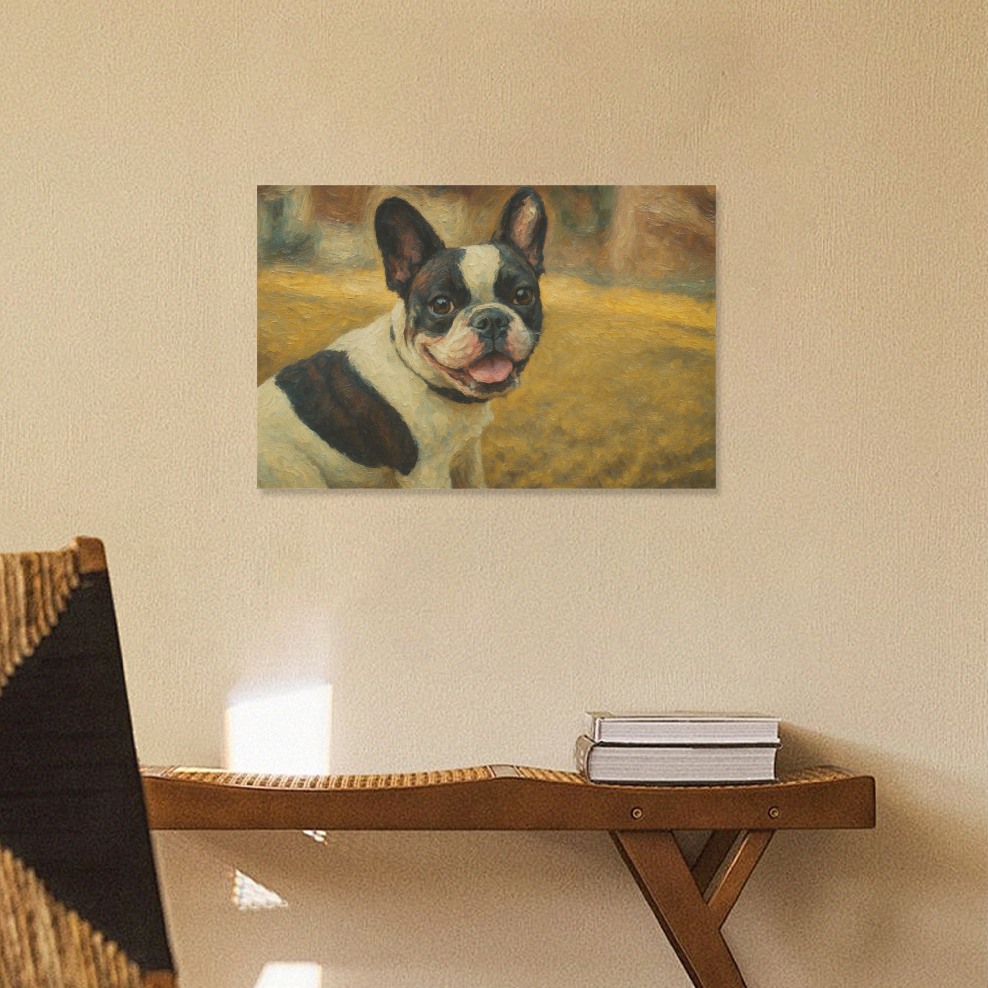 French Bulldog Personalized Canvas Wall Art for Frenchie Enthusiasts-fadou